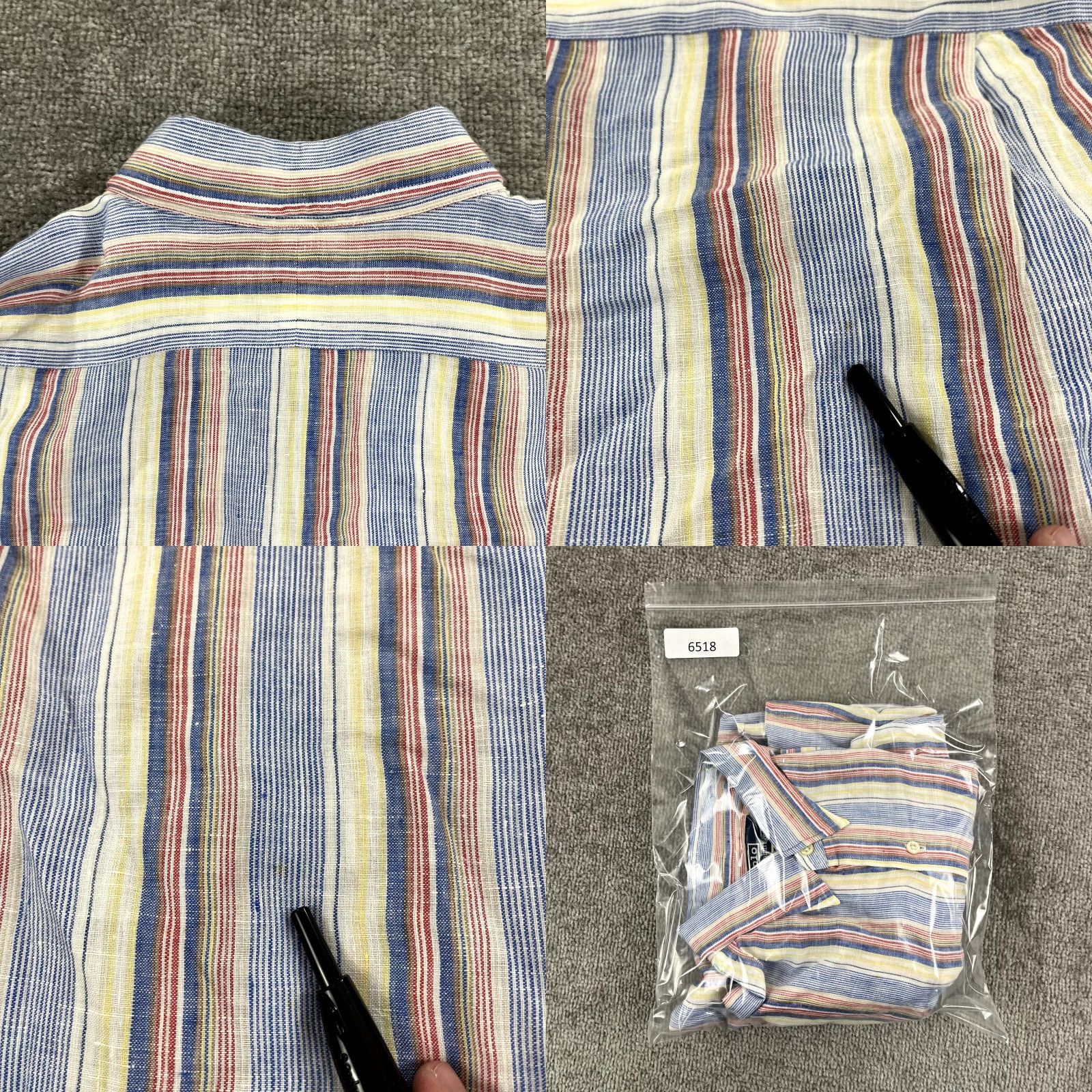 Polo Ralph Lauren Polo Ralph Lauren Shirt Mens Large Striped Blue Red Lowell Sport Linen Button Up Size US L / EU 52-54 / 3 - 8 Thumbnail