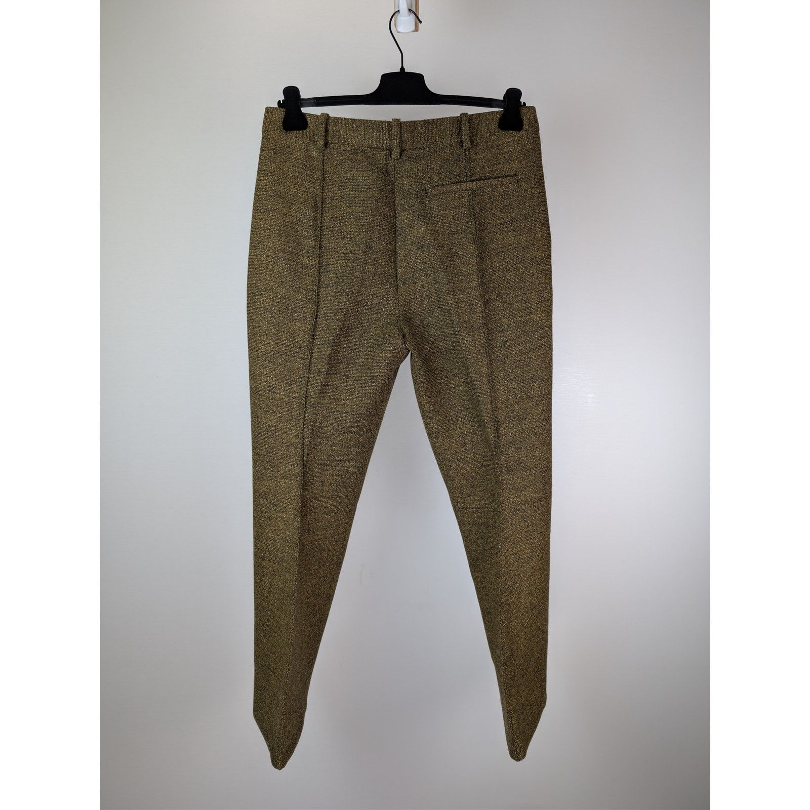 Bottega Veneta o1rshd1 Double Compact Cotton Frise Trousers Pants in Flax Size US 34 / EU 50 - 11 Thumbnail