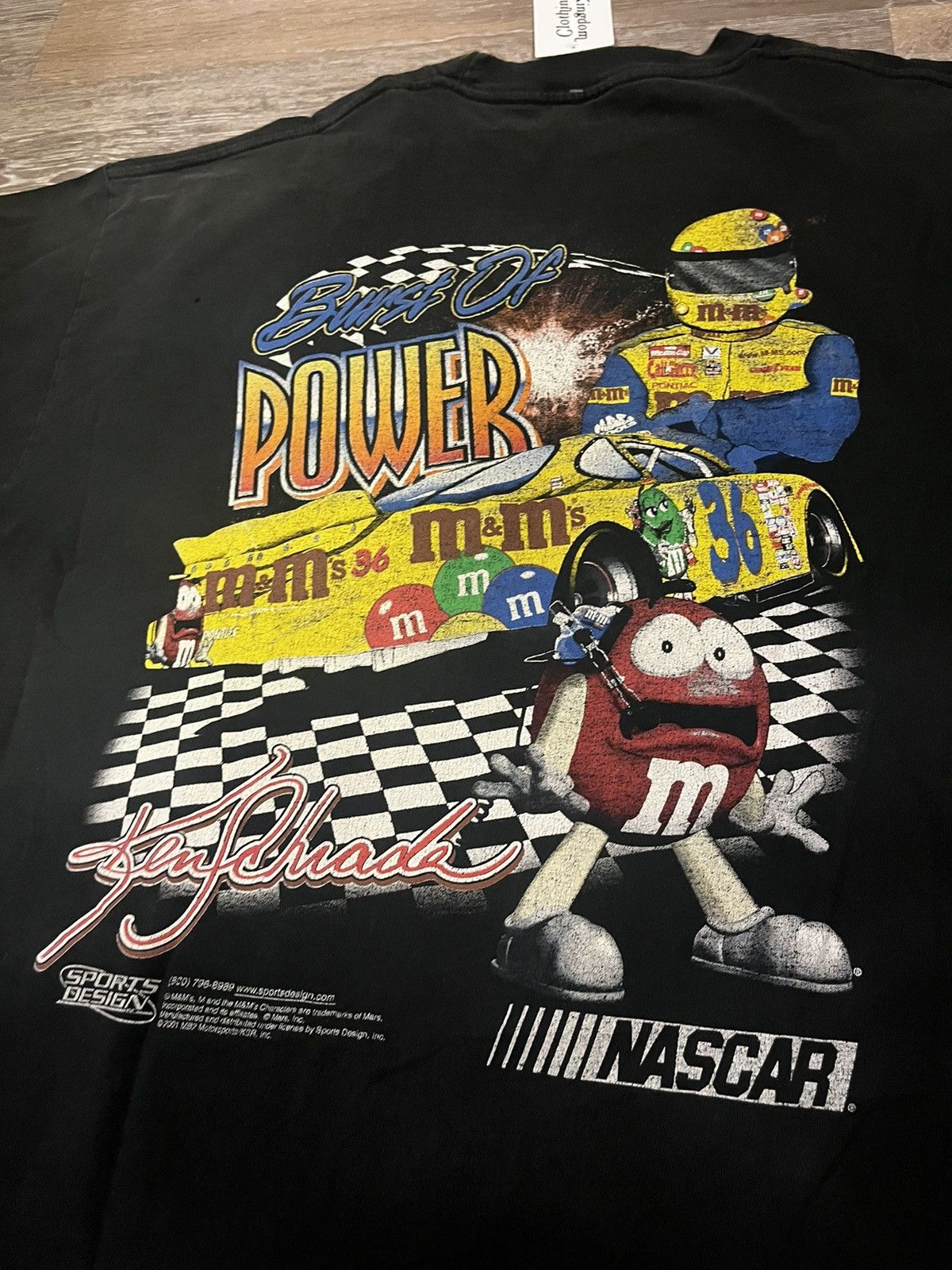 NASCAR Vtg Ken Schrader Double Sided Nascar Racing T-Shirt Size US XXL / EU 58 / 5 - 6 Thumbnail