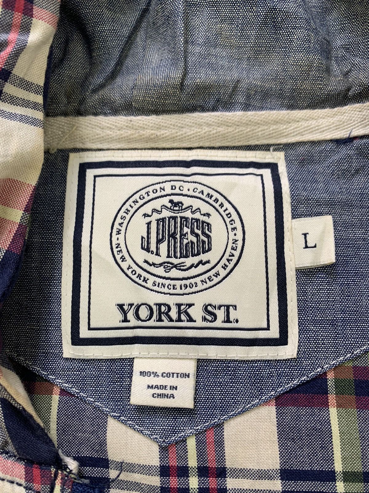 J. Press Vtg Nice Checkered J.Press Jacket Hooded Ideal Zipper Size US L / EU 52-54 / 3 - 17 Thumbnail