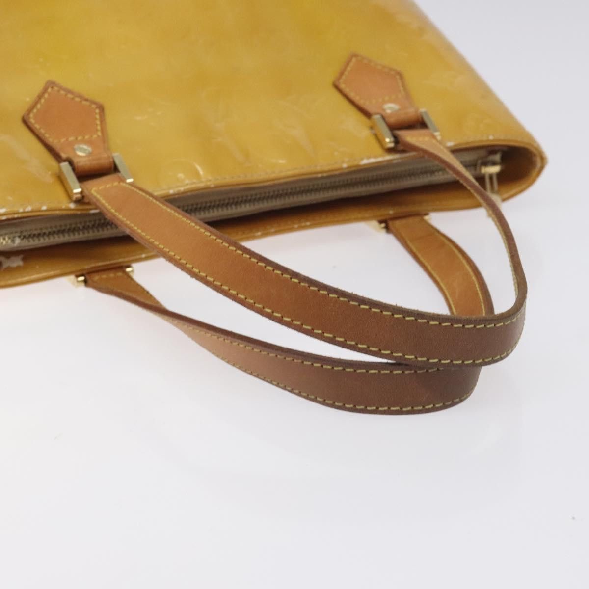 Louis Vuitton LOUIS VUITTON Monogram Vernis Houston Hand Bag Beige M91004 Size ONE SIZE - 7 Thumbnail