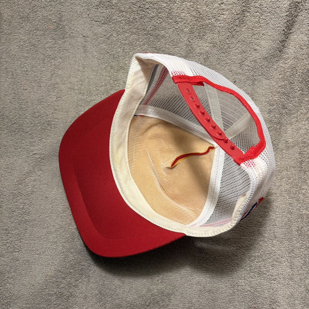 Vintage Vintage K Brand 3 Stripe Mesh Trucker SnapBack Hat 70s USA Size ONE SIZE - 6 Thumbnail