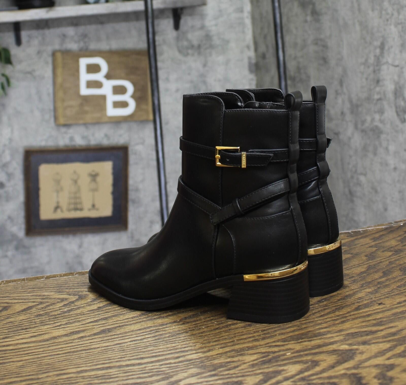 Calvin Klein Nwt Calvin Klein Womens Jasen Buckle Boots Kcjasen Black 6m Size US 6 / IT 36 - 2 Thumbnail