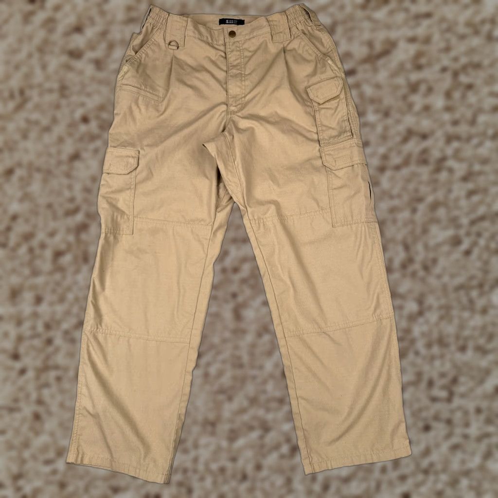 Vintage 5.11 Tactical Pants Men Medium Beige Cargo Rip-Stop Fabric Cotton 31.5 to 35 W Size US 31 - 1 Thumbnail