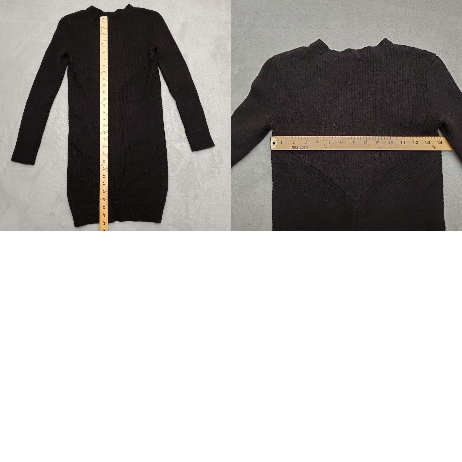 THAKOON Thakoon Sweater Dress Womens XS Black Merino Wool Blend Casual Size XS / US 0-2 / IT 36-38 - 8 Thumbnail