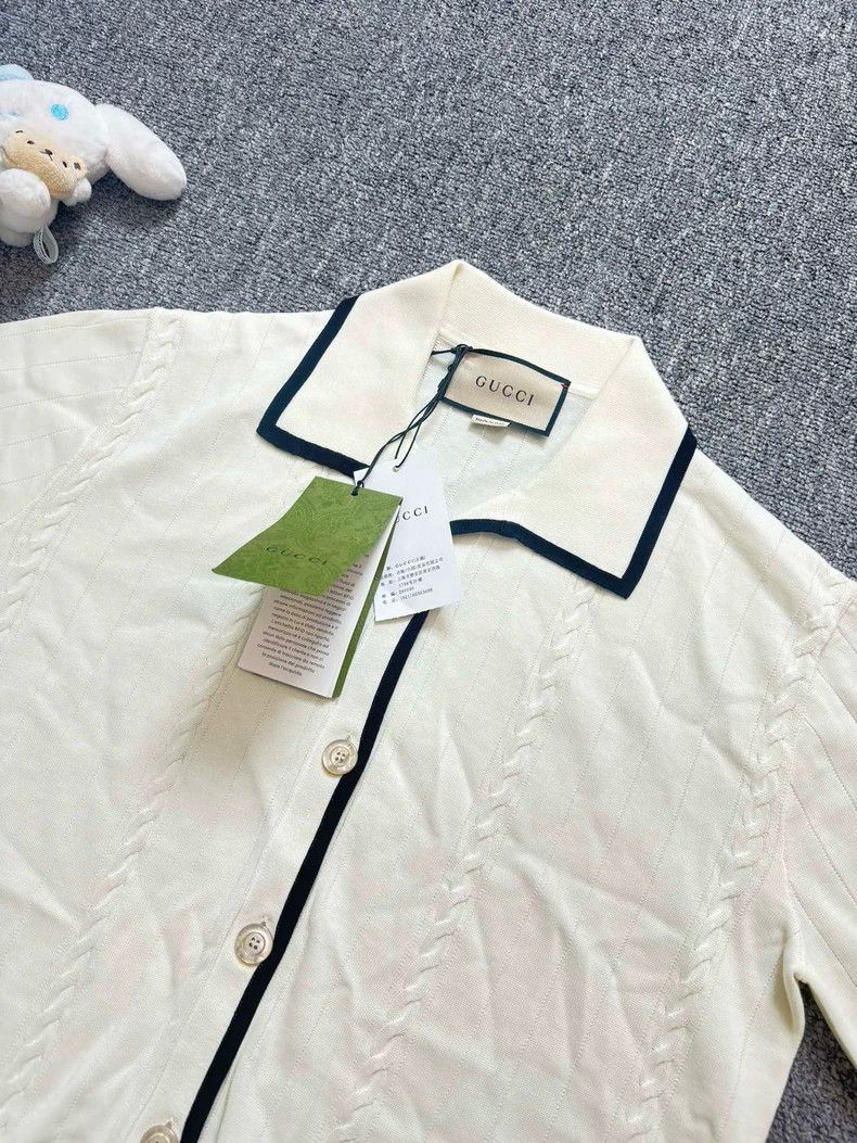Gucci GucciIvory white and black edge color block interlock logo Size M / US 6-8 / IT 42-44 - 4 Thumbnail