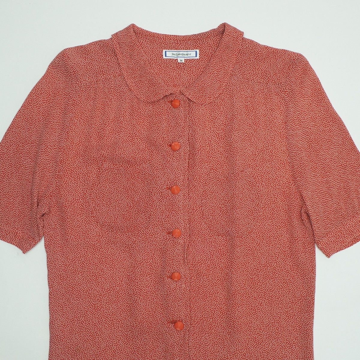 Yves Saint Laurent *NoTariff 90s Yves Saint Laurent Dot Pattern Womens Top Size M / US 6-8 / IT 42-44 - 2 Thumbnail