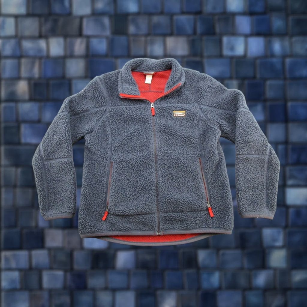Vintage L.L. Bean Womens Jacket Gray Fleece Full Zip Mountain Pile L Medium Size L / US 10 / IT 46 - 1 Thumbnail
