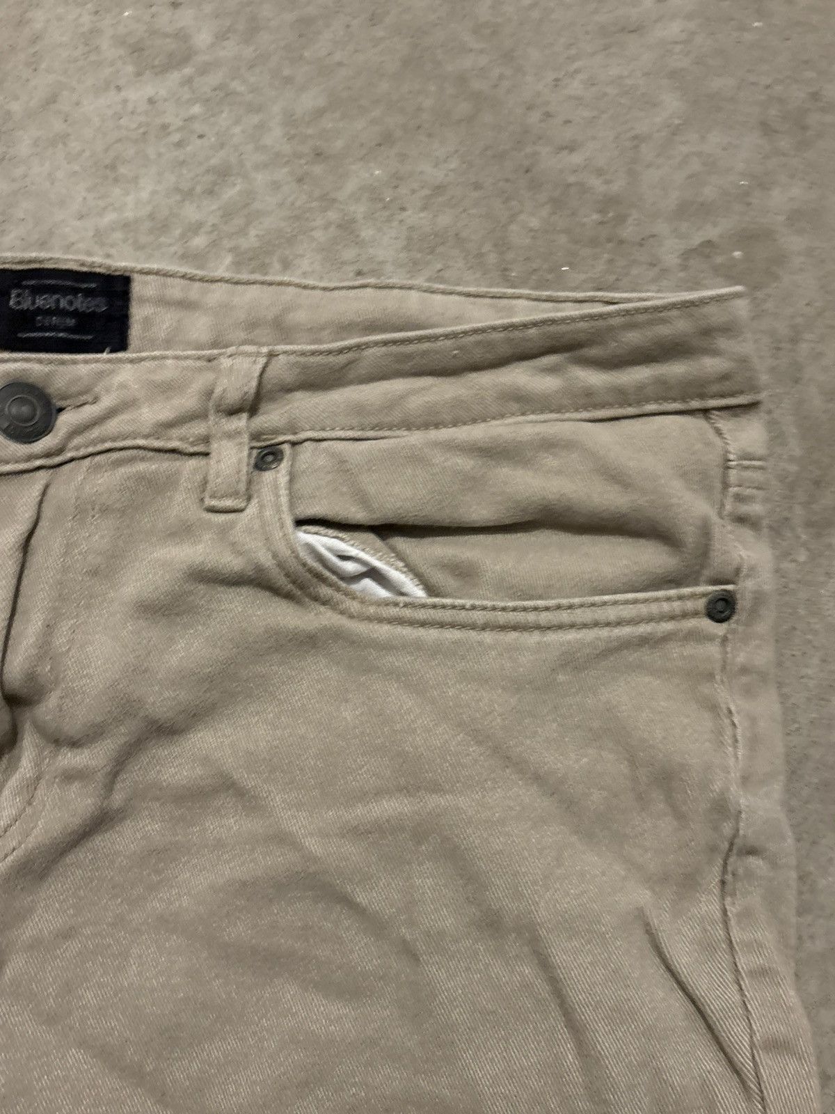 Vintage Vintage Y2K Bluenotes Men's Denim Beige Skinny Fit Shorts Size US 34 / EU 50 - 4 Thumbnail