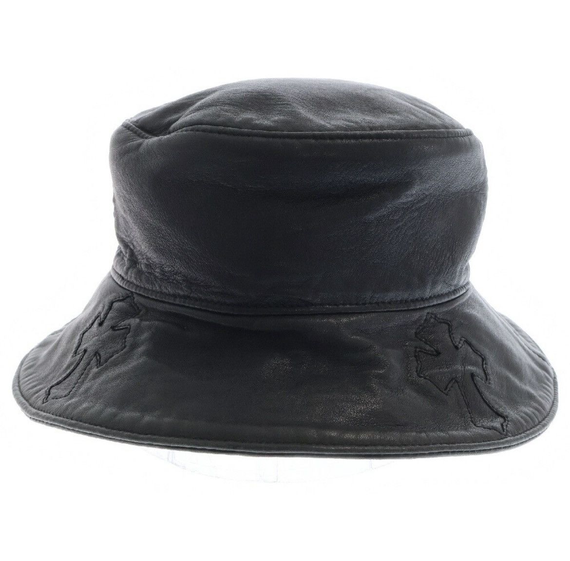 Chrome Hearts Chrome hearts cemetery Cross leather patch bucket hat Size ONE SIZE - 4 Thumbnail