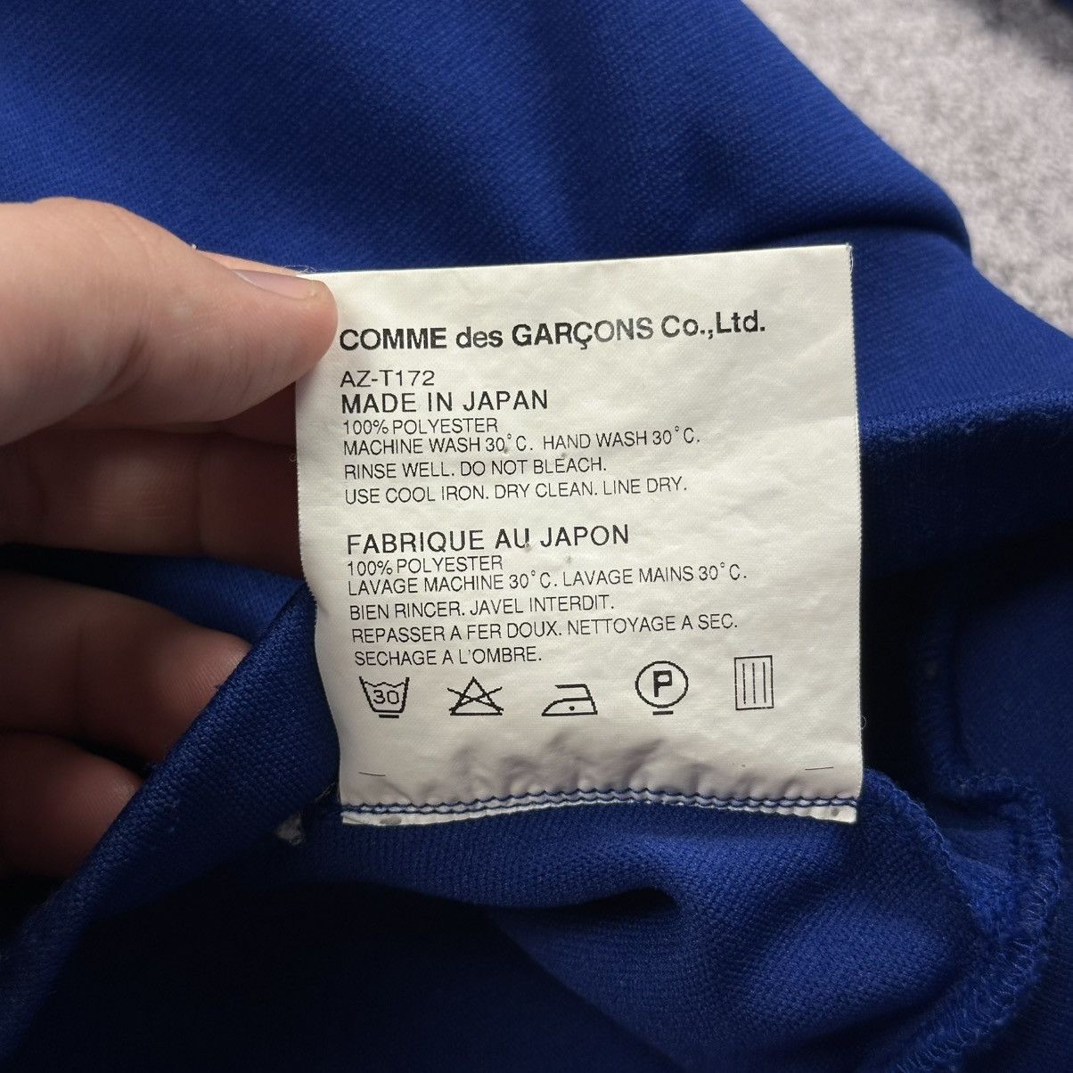 Comme des Garcons Play Comme Des Garcons Blue Polyester Hoodie Zip Japan Sz XL Size US XL / EU 56 / 4 - 7 Thumbnail