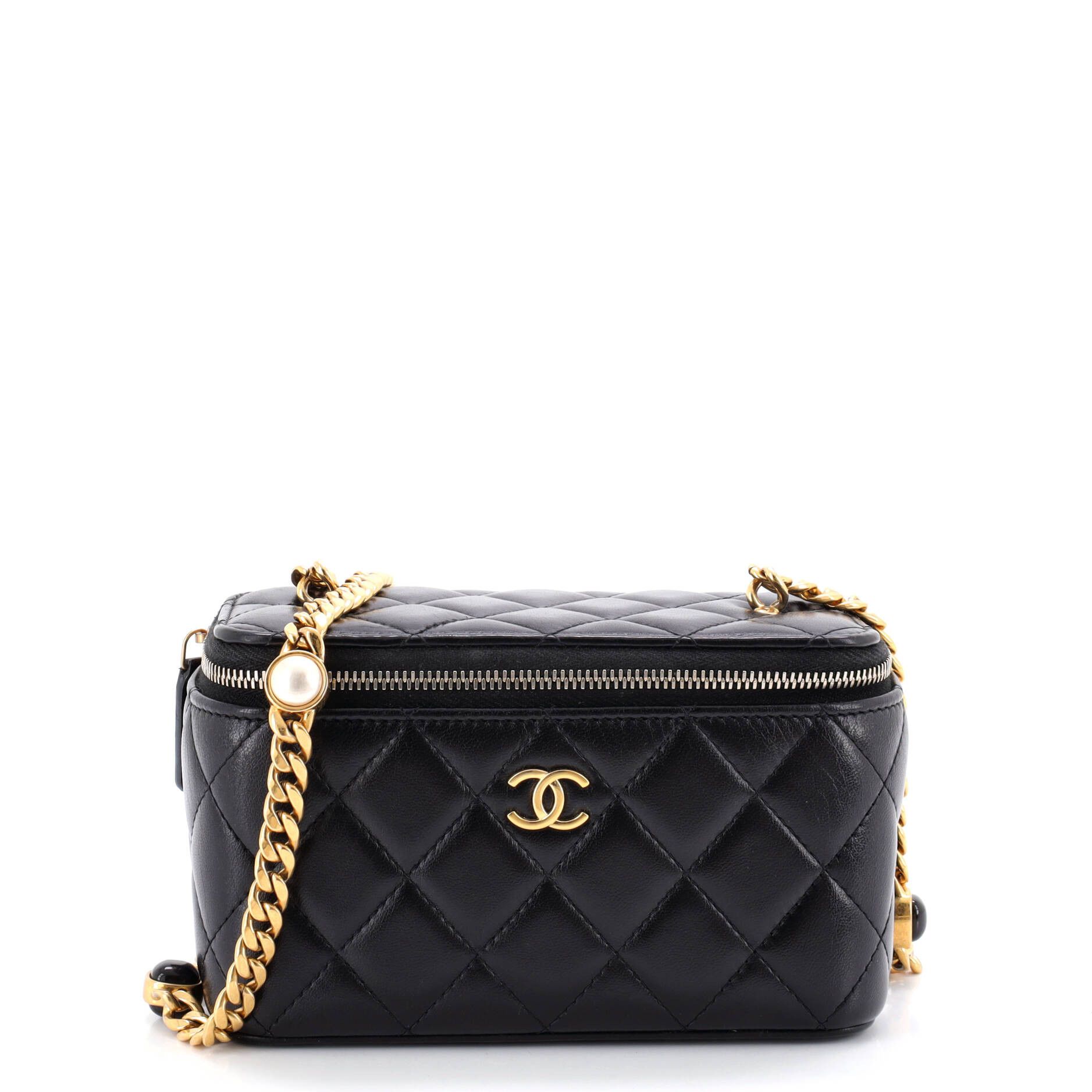 Chanel Classic Vanity Case with Resin Pearl Chain Size ONE SIZE - 1 Thumbnail