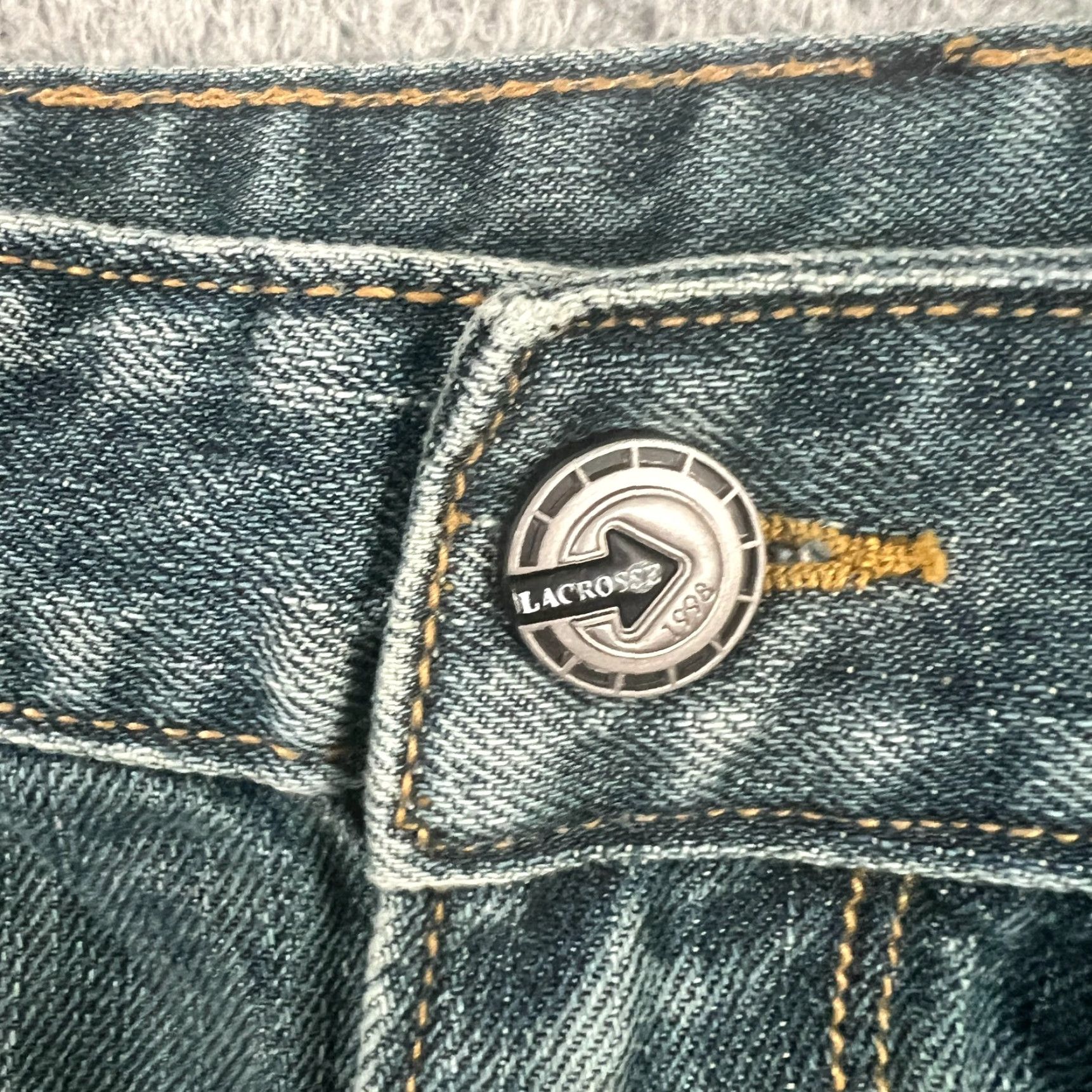 Vintage LACROSSE Jeans Mens 34x28 Straight Leg Denim 5-Pocket Blue USA Size US 34 / EU 50 - 6 Thumbnail