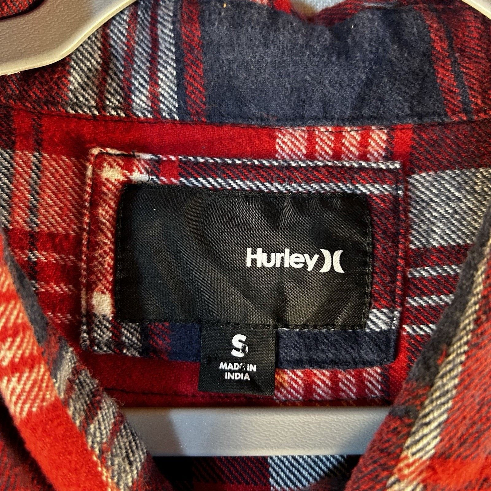 Hurley Hurley Shirt Men S Blue/Red/White Plaid Flannel Long Sleeve Size US S / EU 44-46 / 1 - 3 Thumbnail