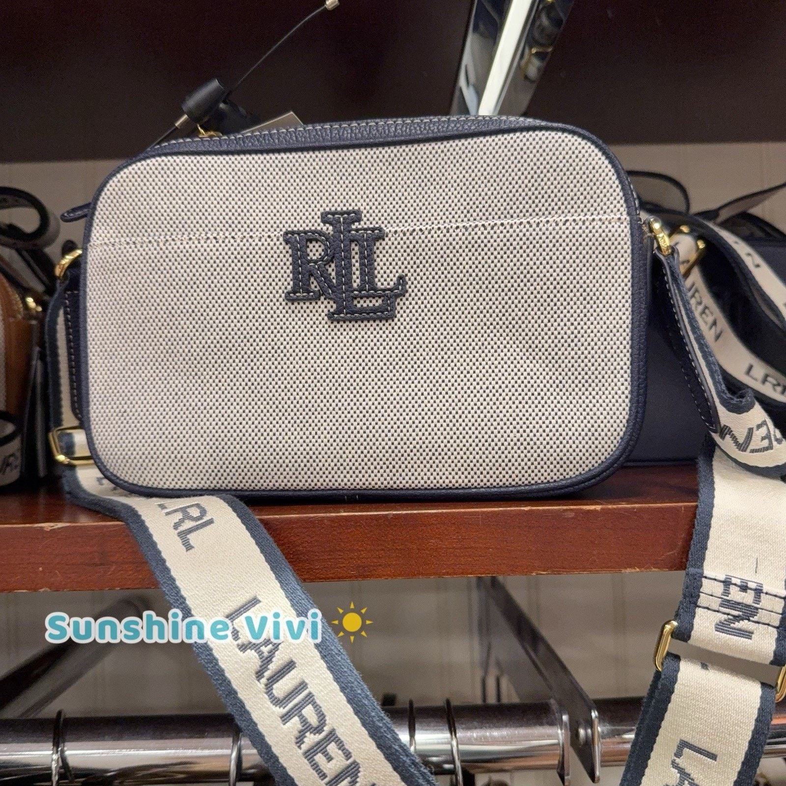 Lauren Ralph Lauren NWT Lauren Ralph Lauren Carrie Leather Crossbody Bag Blue Size ONE SIZE - 3 Thumbnail