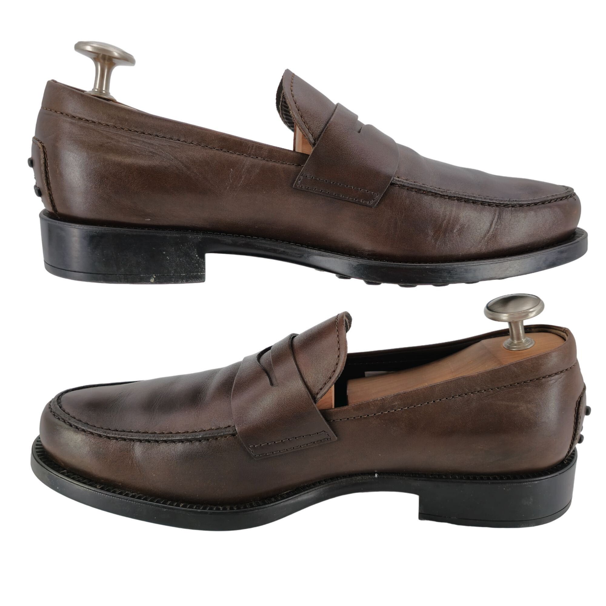 Tod's Tod's Italy Brown Leather Penny Loafers Mens 9 Dress Shoes Size US 9 / EU 42 - 9 Thumbnail