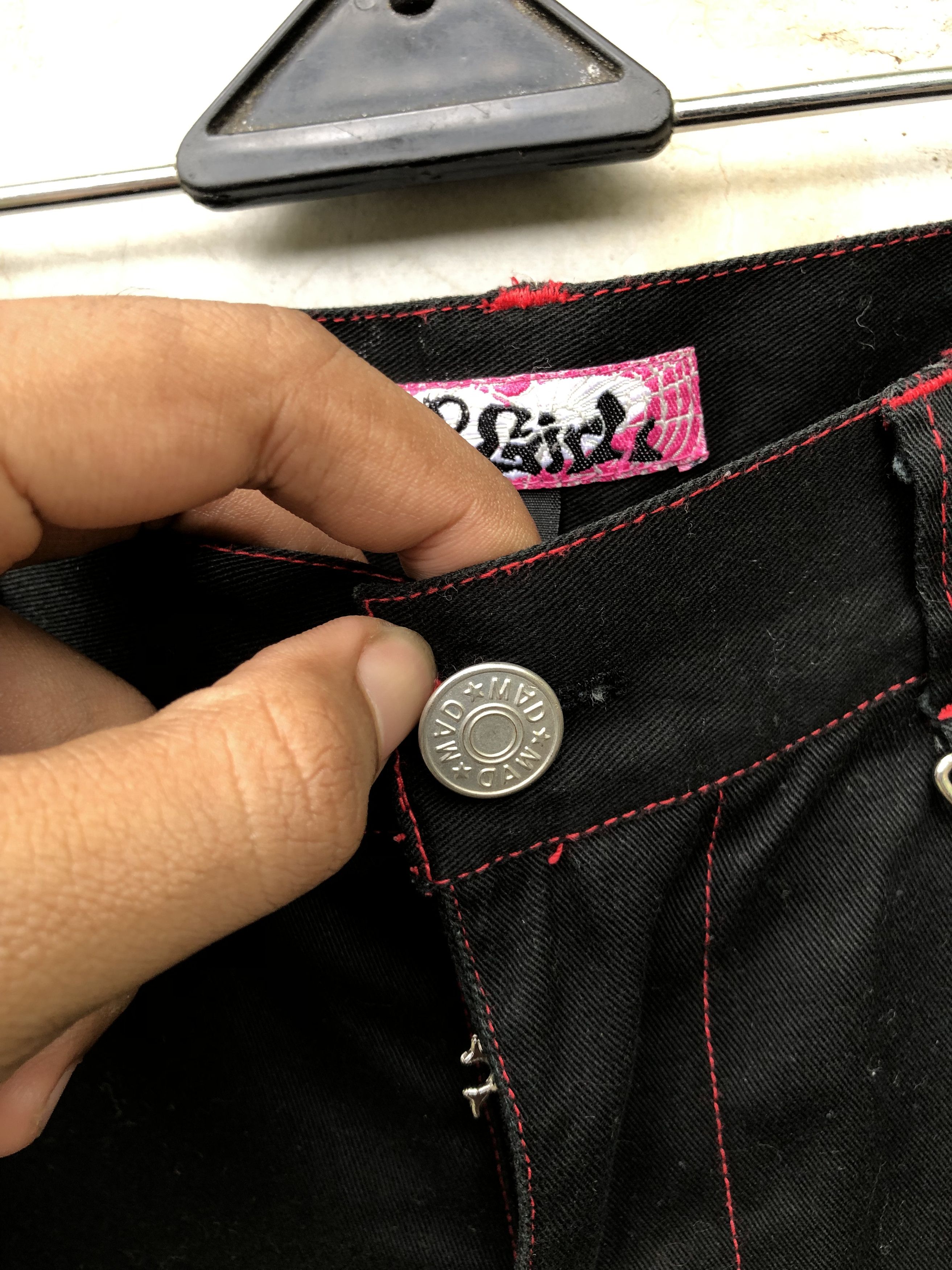 Beauty Beast Mad Girl by Mad Punks Bondage Goth flared pants Size 28" / US 6 / IT 42 - 11 Thumbnail