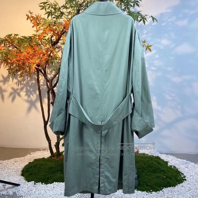 Burberry Burberry Khaki Green Women's Cotton Trench Coat. Size XL / US 12-14 / IT 48-50 - 2 Thumbnail