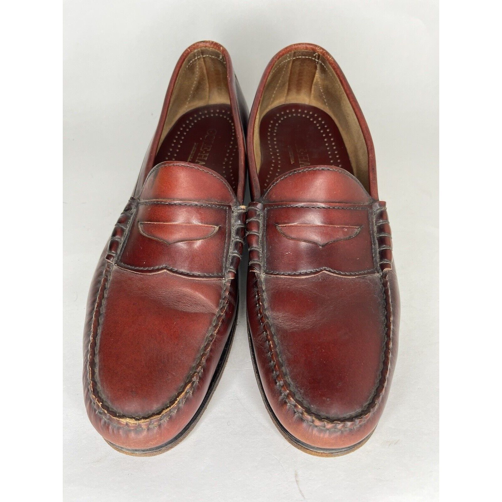 Cole Haan Cole Haan Burgundy Brown Slip On Penny Loafers Dress Shoes M Size US 11 / EU 44 - 13 Thumbnail
