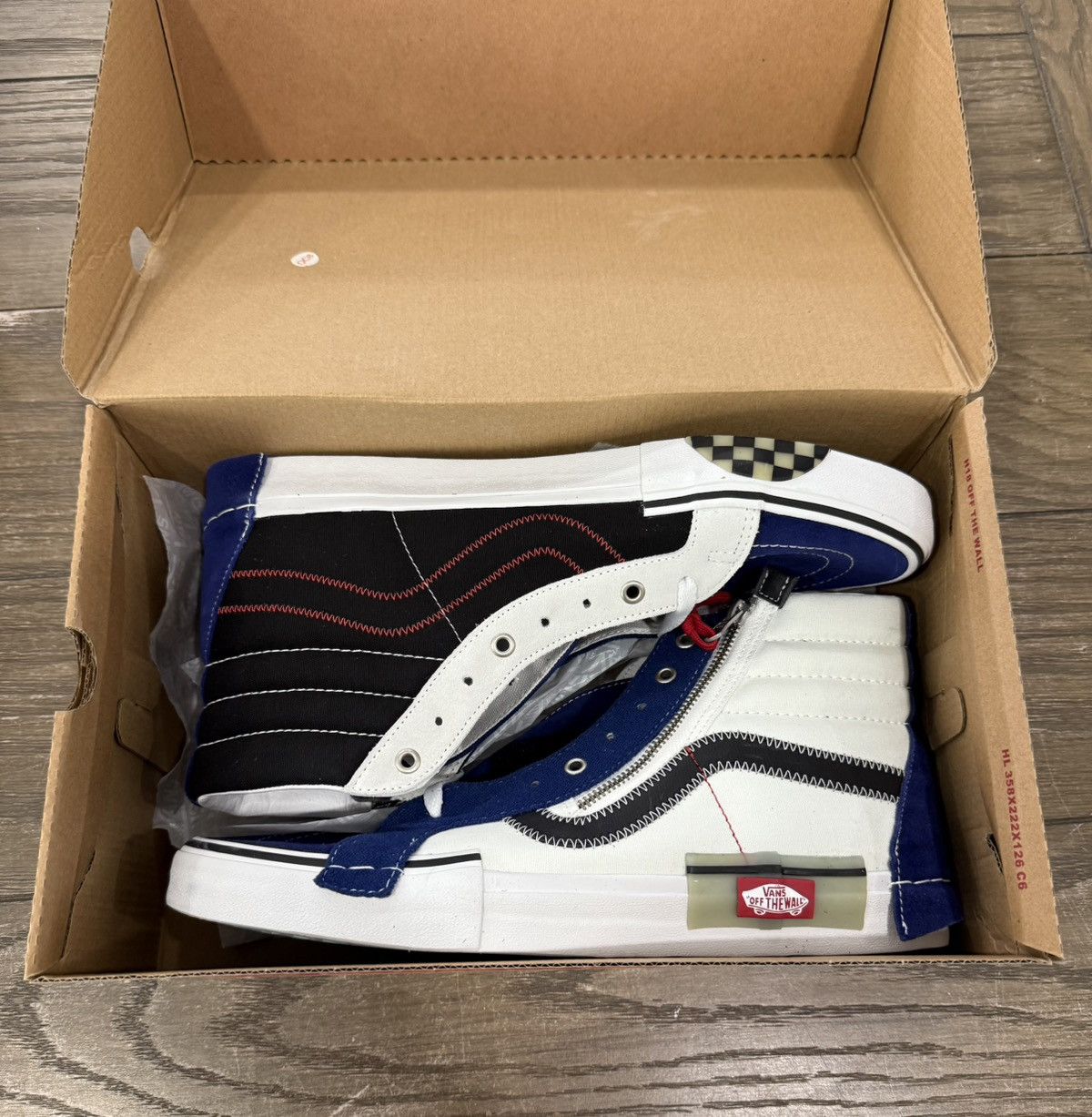Designer × Vans ⚡️ VANS Sk8-Hi Reissue CAP Blueprint Hi Top Shoes Size 13 ⚡️ Size US 13 / EU 46 - 12 Thumbnail