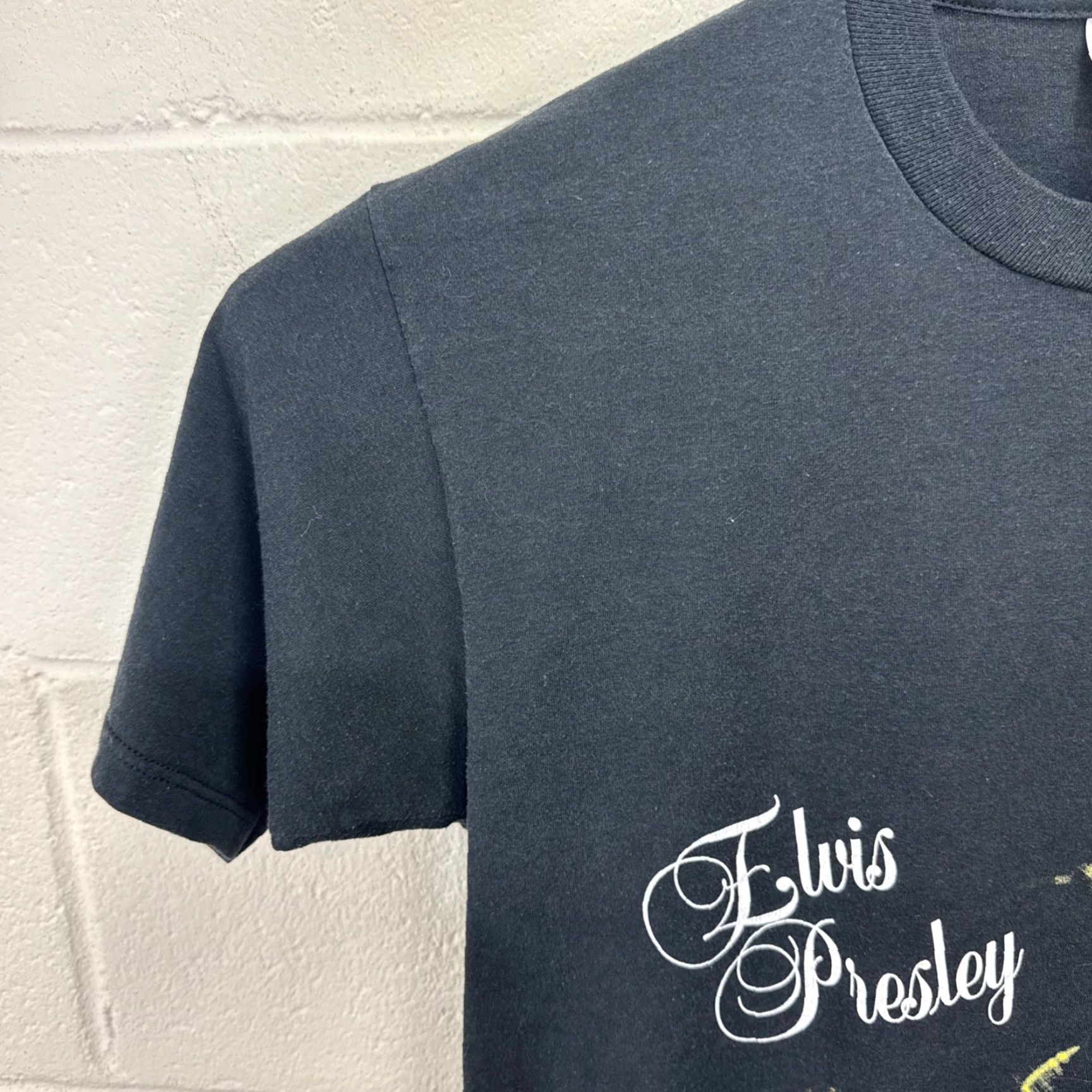 Jerzees Vintage Elvis Presley T-Shirt Mens Large Graceland Art Music Black USA Made Size US L / EU 52-54 / 3 - 5 Thumbnail