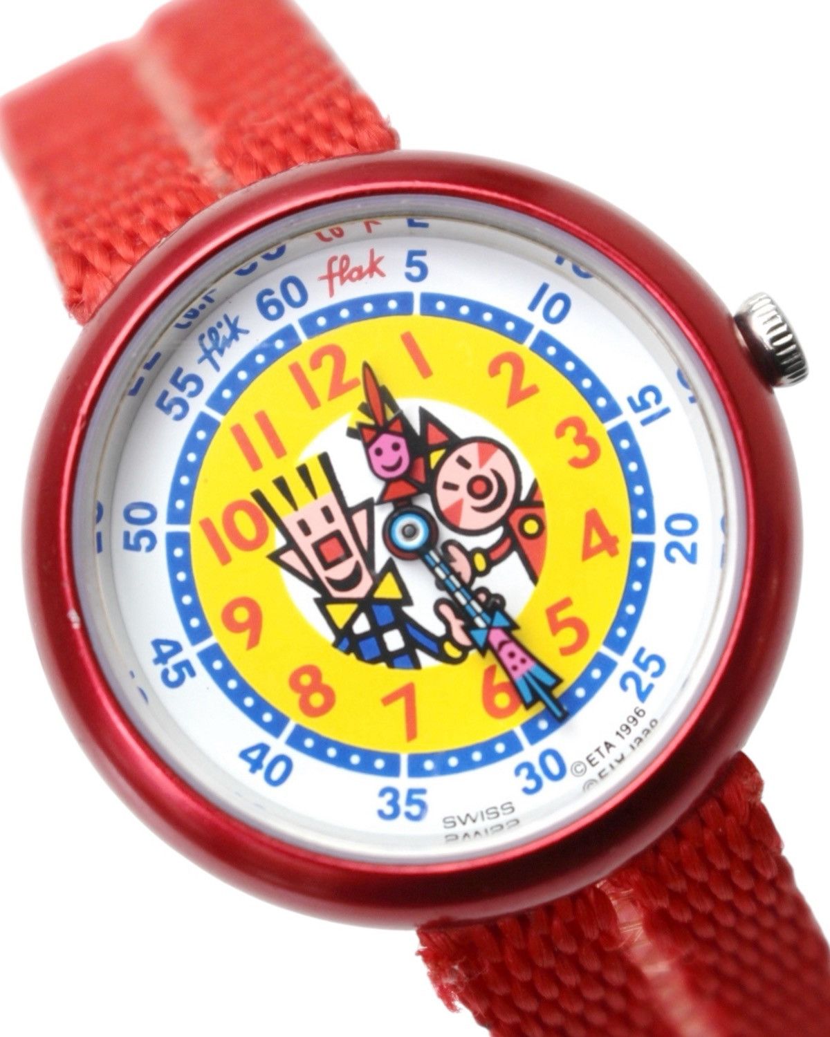 Vintage 1996 FLIK FLAK SWATCH CLOWN PARTY SWISS QUARTZ WATCH Size ONE SIZE - 3 Thumbnail