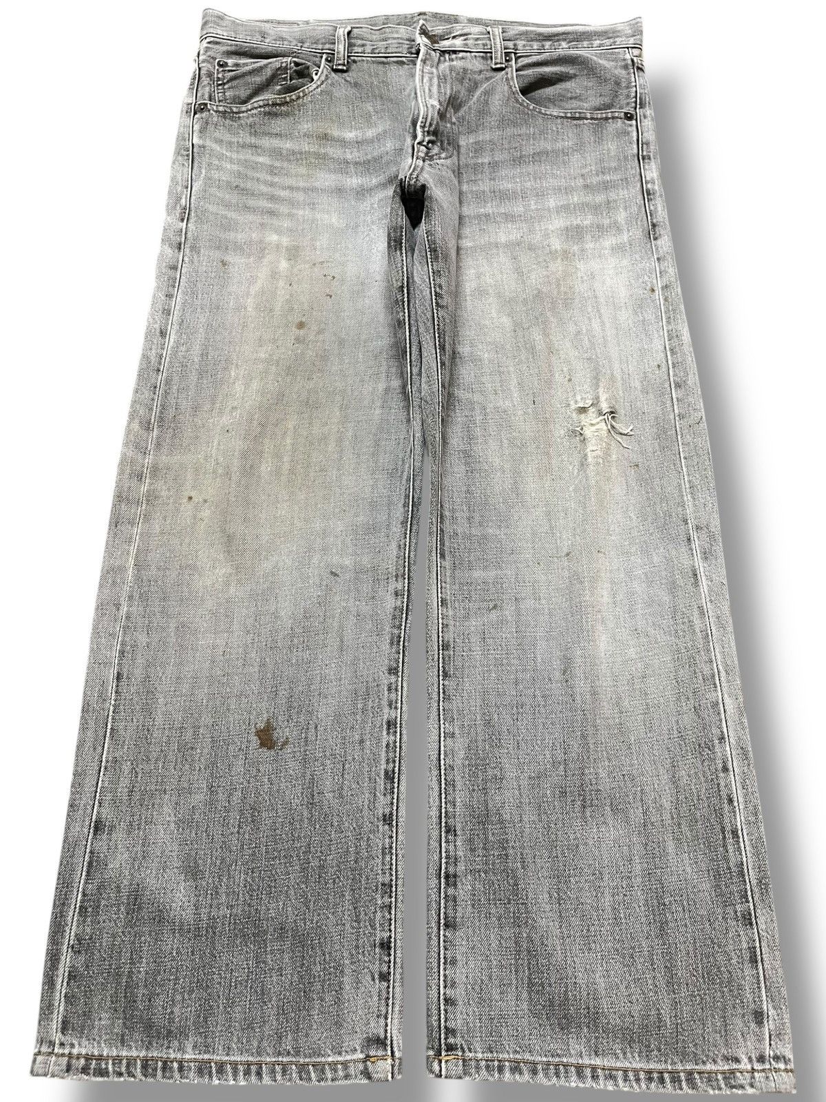 VILLAND Vintage Villand Baggy Wide Leg Faded Distressed Denim Size US 35 - 1 Thumbnail