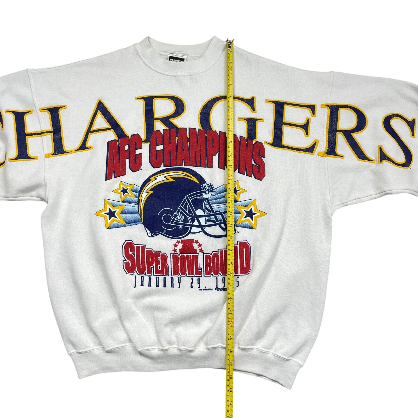 NFL VTG 90s SAN DIEGO CHARGERS SUPER BOWL 1995 SWEATSHIRT XL Size US XL / EU 56 / 4 - 6 Thumbnail