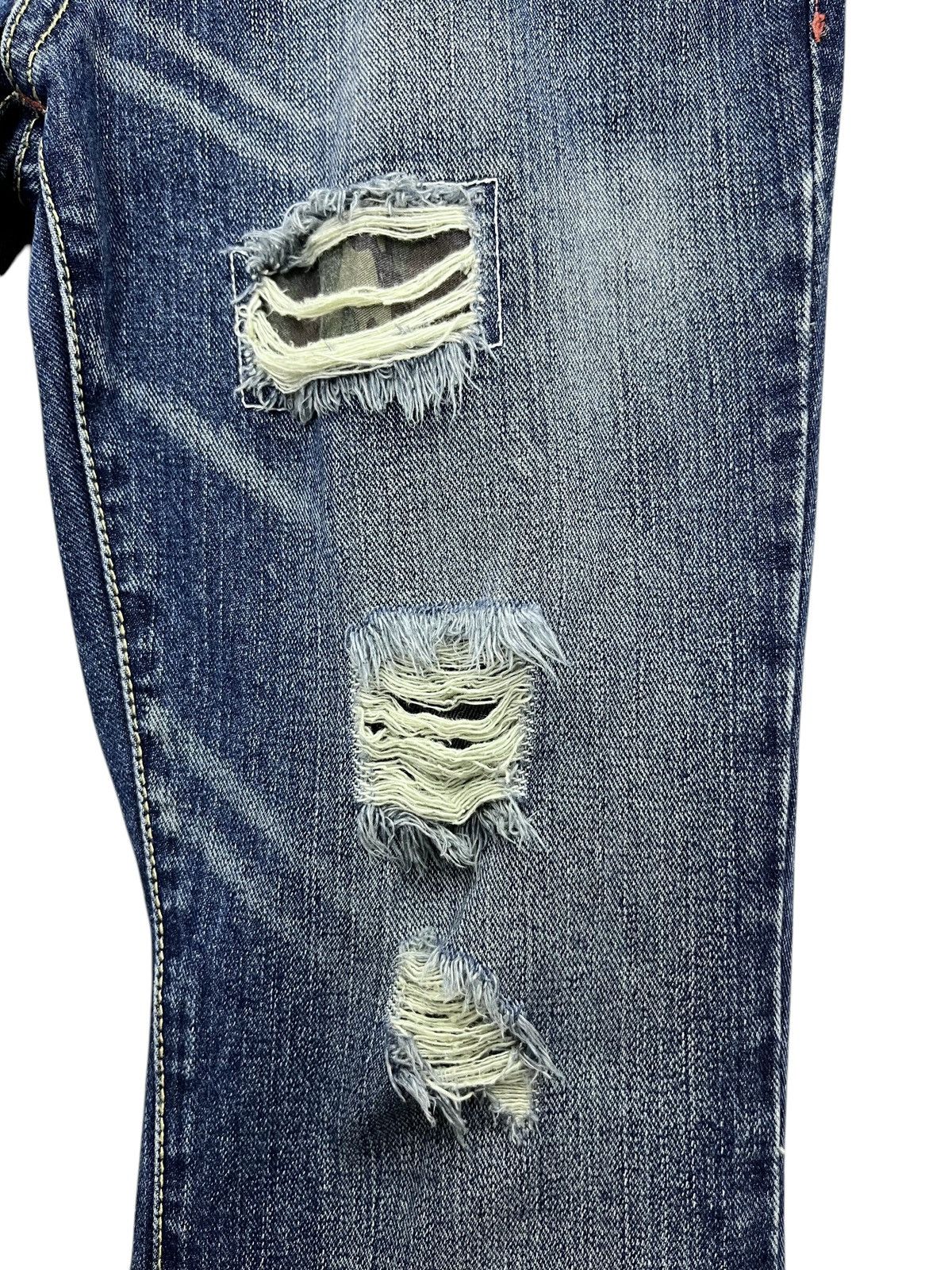 Grunt Style 🔥OZZ-FIRST PINBALL Grunge Ripped Studded Punk Flare Denim Size US 34 / EU 50 - 7 Thumbnail