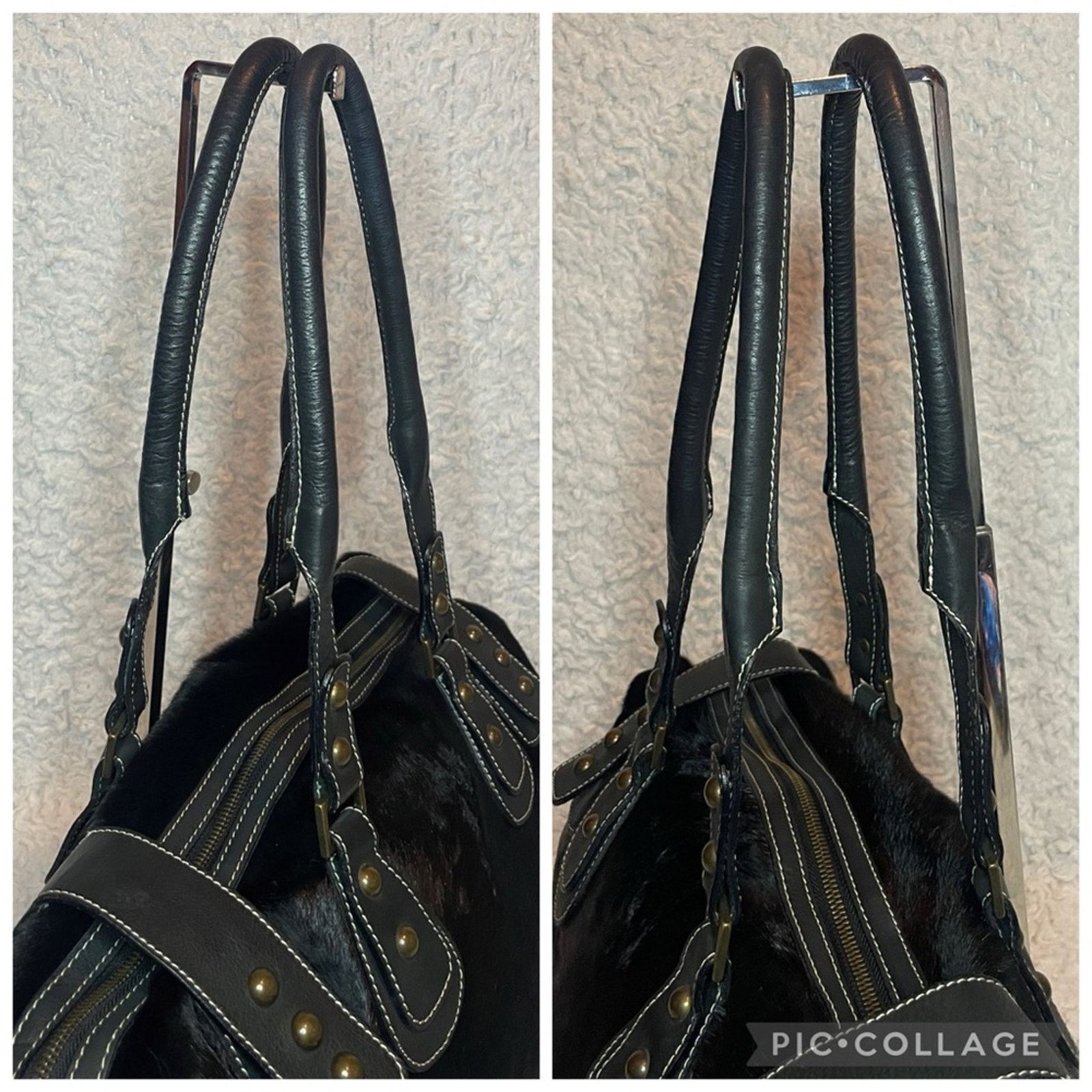 Other Guia’s Y2K Calf Hair Studded Tote Bag Black Size ONE SIZE - 10 Thumbnail