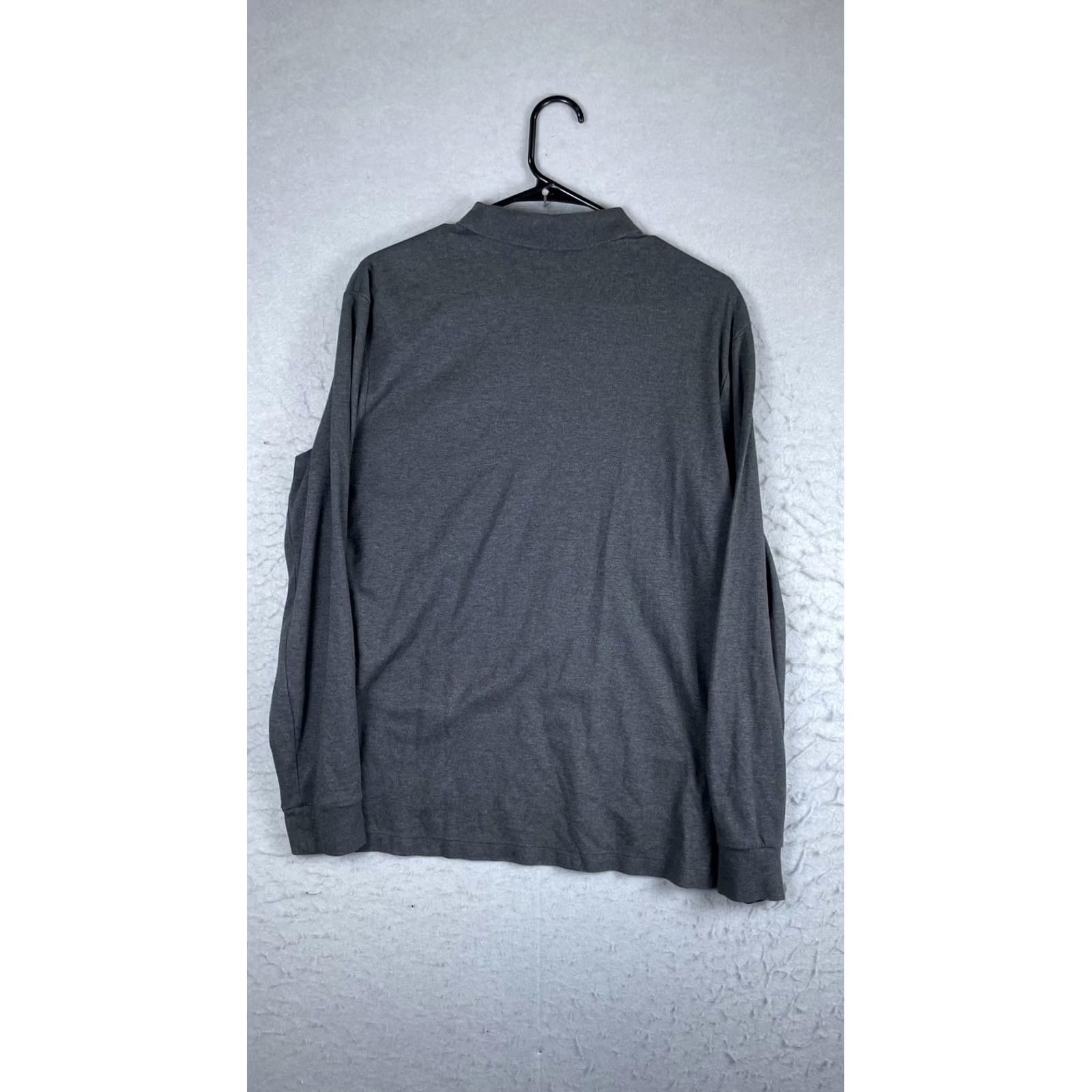 Polo Ralph Lauren Polo Ralph Lauren Polo Shirt Mens M Gray Solid Pony Logo Long Sleeve Knit Size US M / EU 48-50 / 2 - 6 Thumbnail