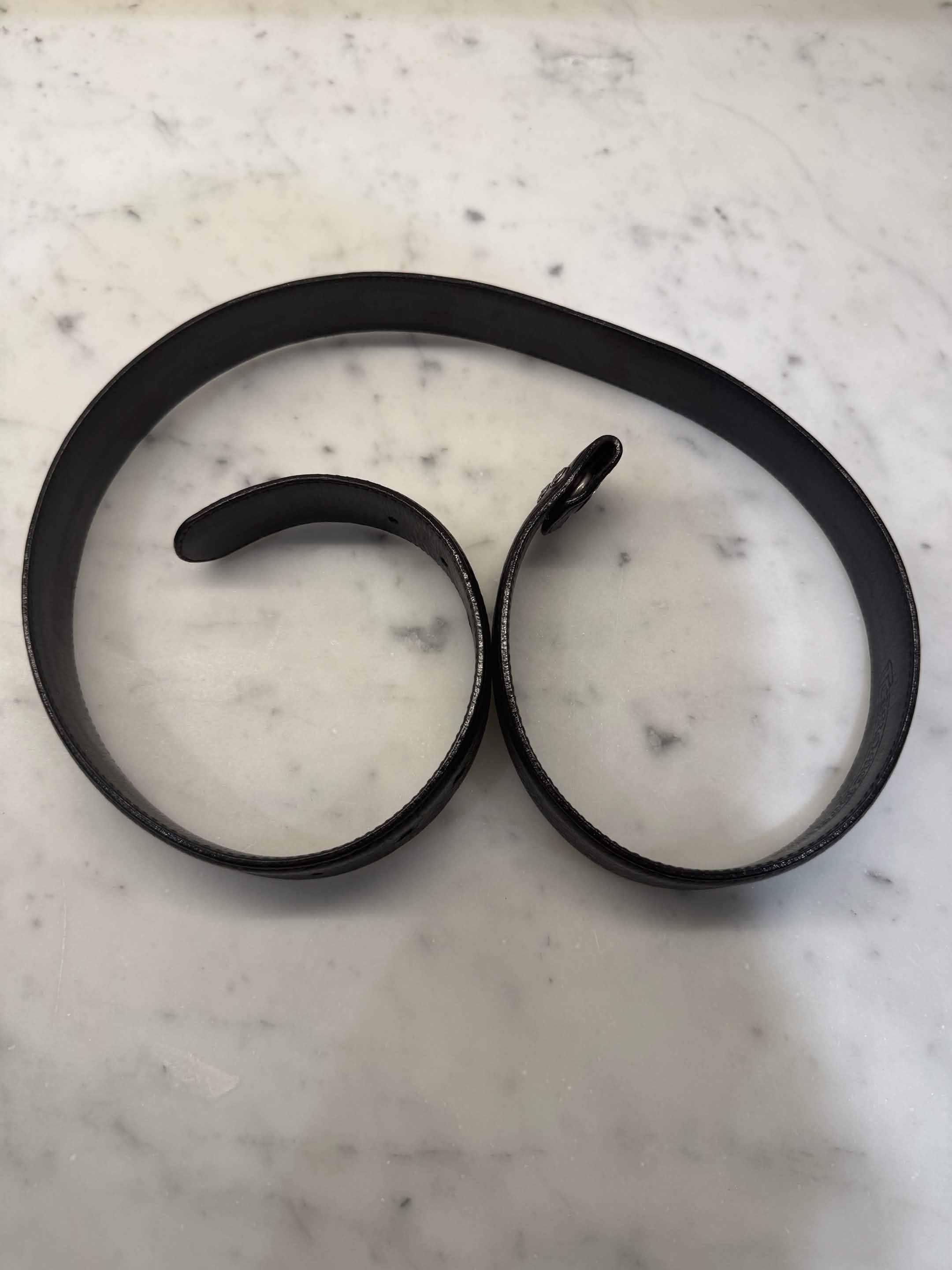 Chrome Hearts CHROME HEARTS LEATHER BELT STRAP BLACK 36 Size ONE SIZE - 2 Thumbnail