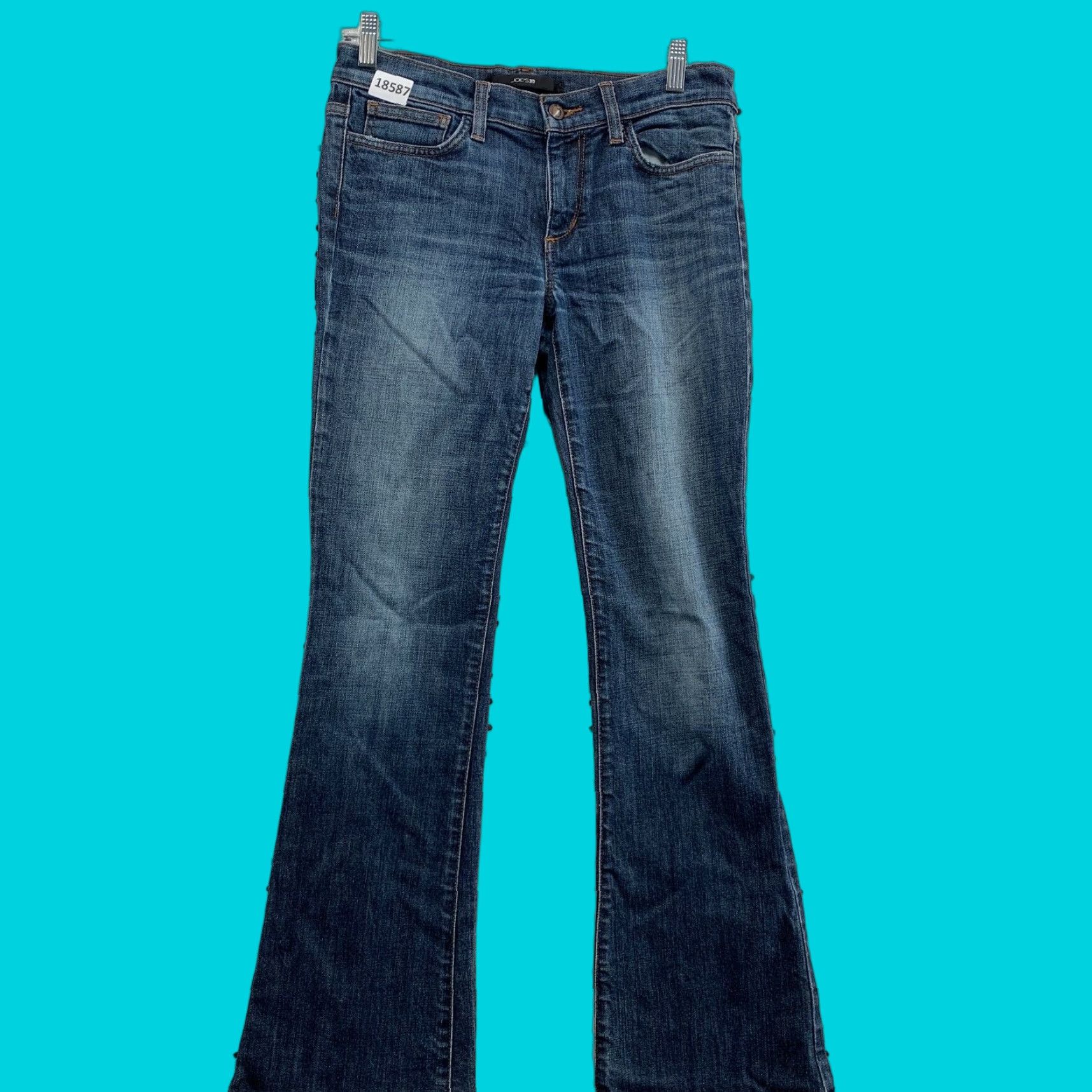 Vintage VINTAGE Women's Joe's Jeans Denim Flared Jeans 30x31 Dark Wash Provocateur Size 27 Blue Womens Size 27" / US 4 / IT 40 - 1 Thumbnail