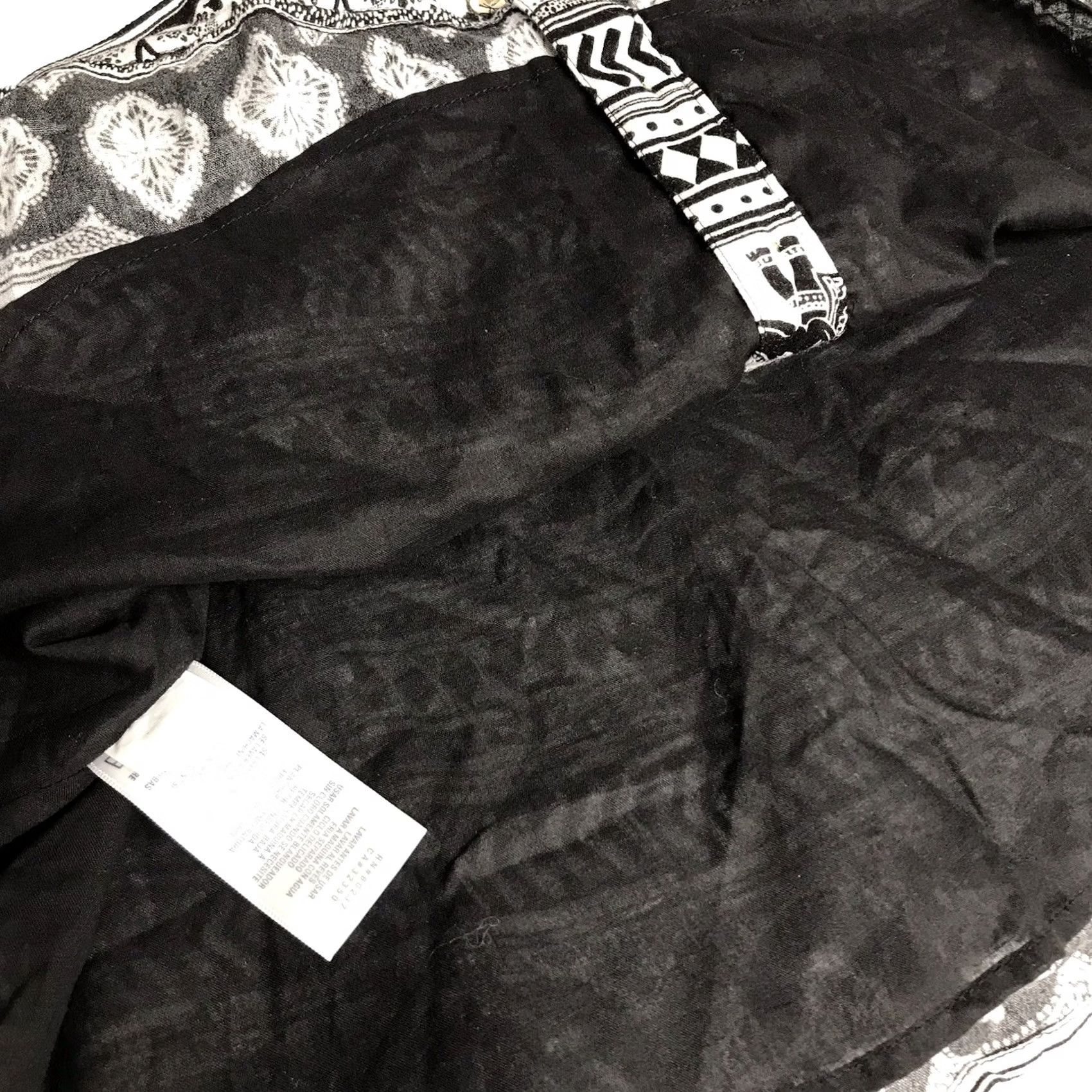 Lucky Brand Lucky Brand Skirt Womens 8 Black & White Women Tribal Elephant Bohemian Mini Size 30" / US 8 / IT 44 - 4 Thumbnail