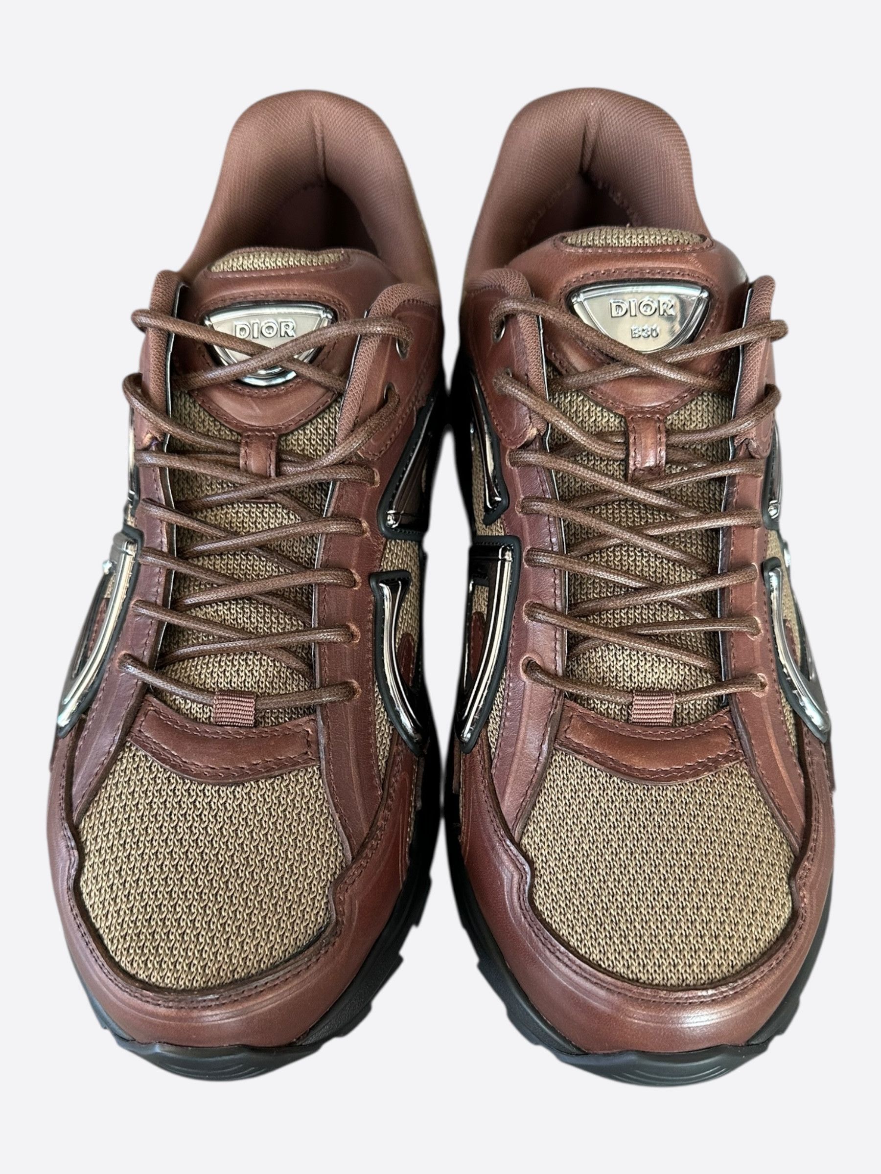 Dior Dior Brown & Black Leather B30 Sneakers Size US 13 / EU 46 - 2 Thumbnail