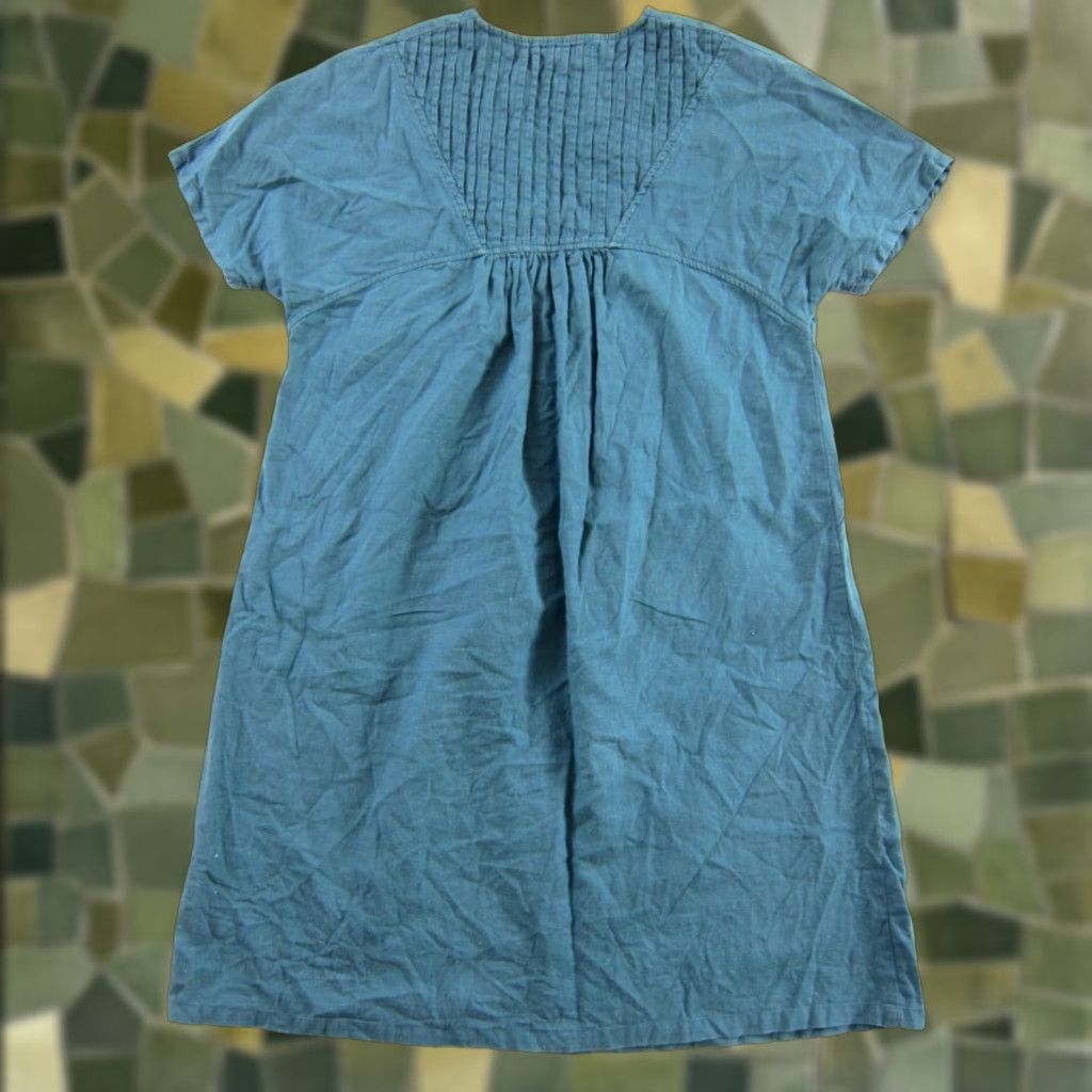 Johnny Was Johnny Was Calme' Hemp Organic Cotton Sea Green Pocket Short Sleeve Dress XS Shirt Dress Womens Vintage Size 26" / US 2 / IT 38 - 1 Thumbnail