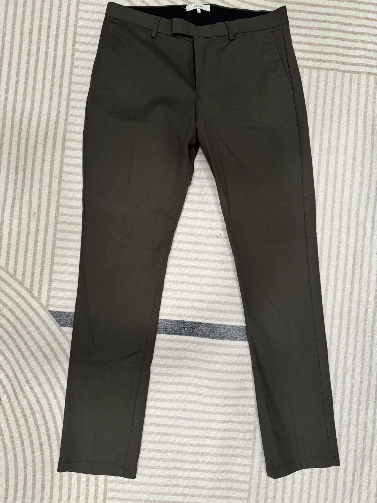 Reiss New Men’s Reiss Eastbury Slim Chino Pant Green 34 Waist Size 34R - 2 Thumbnail