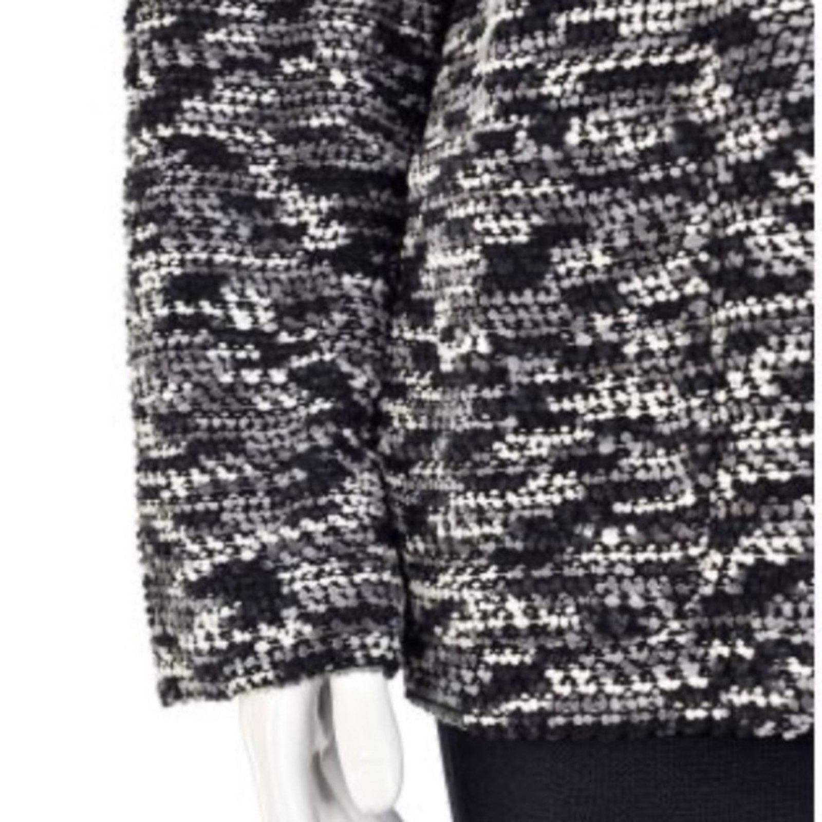 St. John St John Collection Black & Gray Boucle Sweater Jacket 4 Size S / US 4 / IT 40 - 4 Thumbnail
