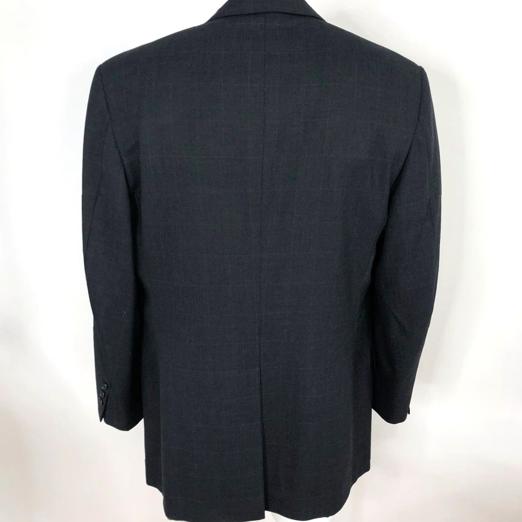 Brooks Brothers Brooks Brothers 41 Long 100% Wool Blazer Suit Sport Coat Jacket Windowpane Gray Size 42R - 4 Thumbnail
