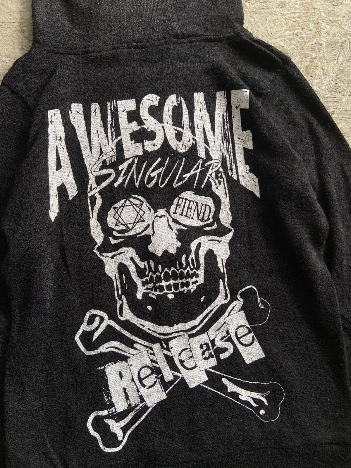 Japanese Brand 2000s Ghost Of Harlem - Vkei Style Skull Zip Hoodie Size US S / EU 44-46 / 1 - 2 Thumbnail