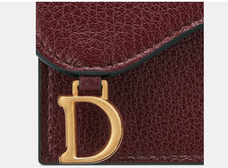 Dior o1w1db10325 Size: OS / S5611CCE Card Holder in Burgundy Size ONE SIZE - 4 Thumbnail
