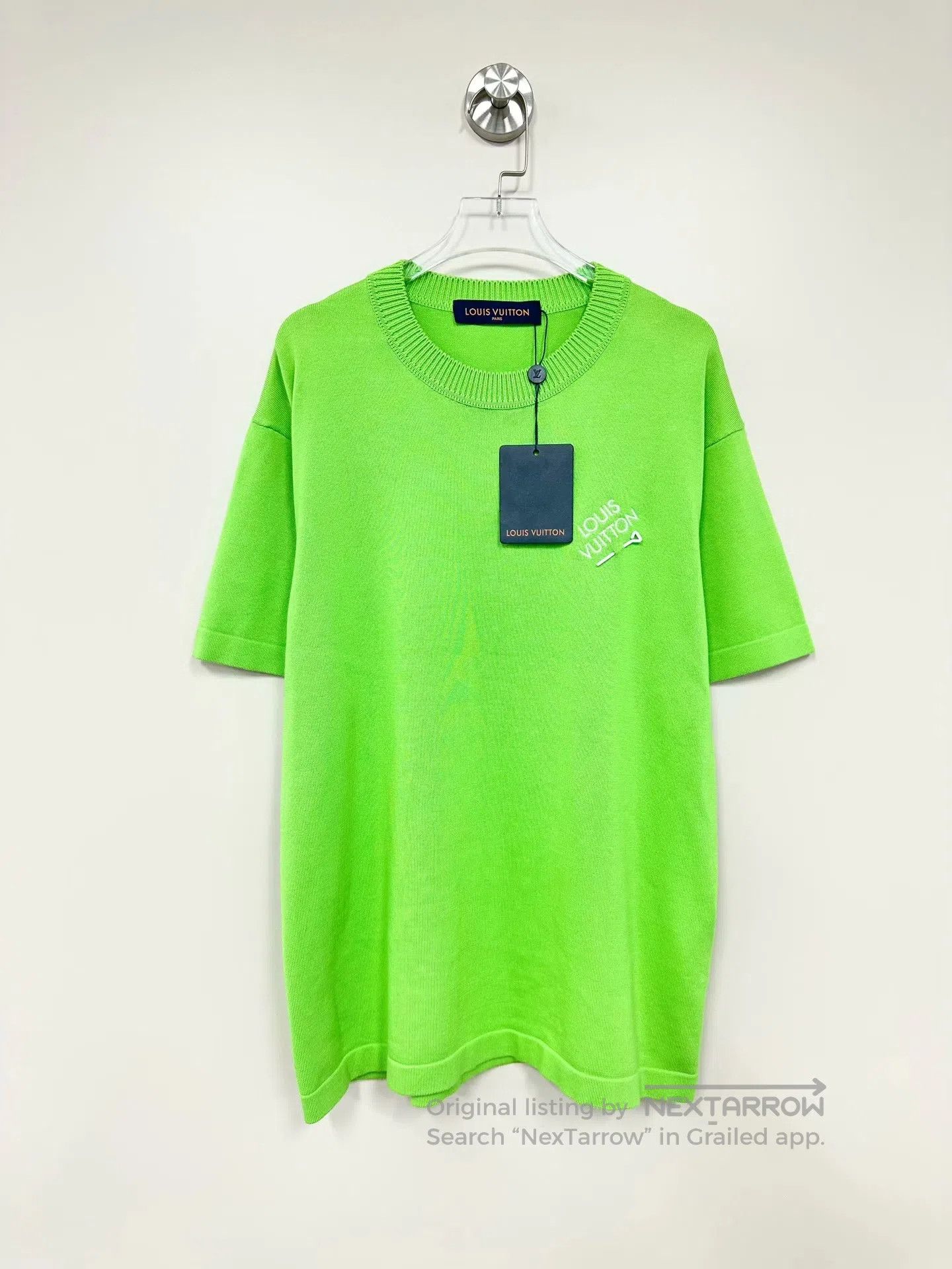 Louis Vuitton Louis Vuitton Green letter pin logo wool knitted short sle Size US S / EU 44-46 / 1 - 1 Thumbnail