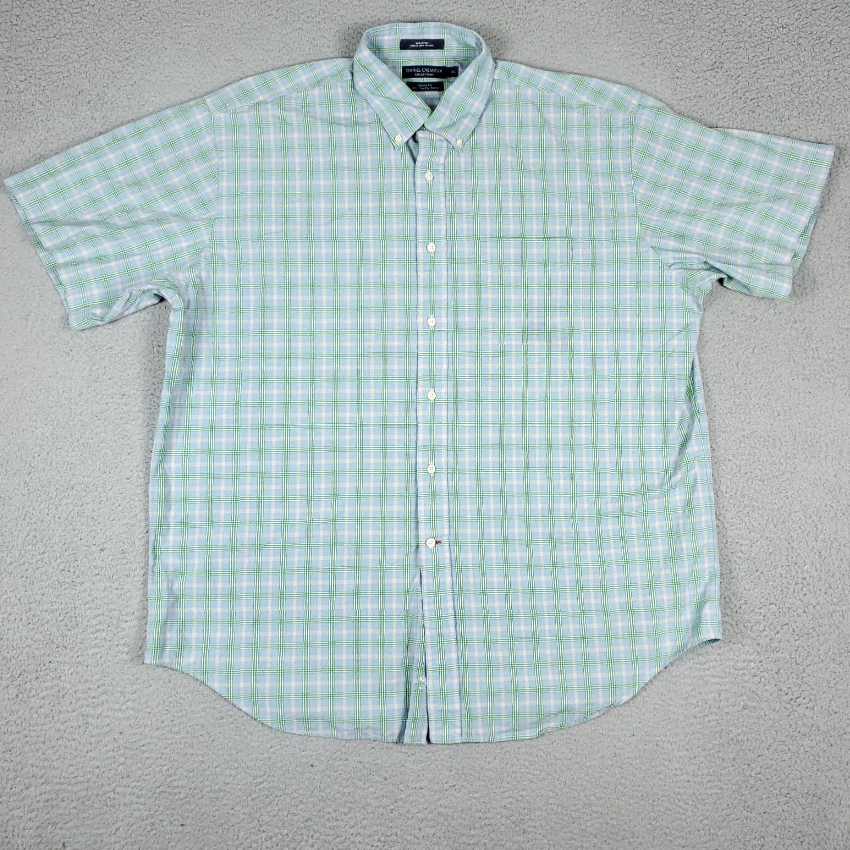 Cremieux Daniel Cremieux Classic Fit Plaid Button-Up Shirt XL Green Casual Mens Size US XL / EU 56 / 4 - 3 Thumbnail