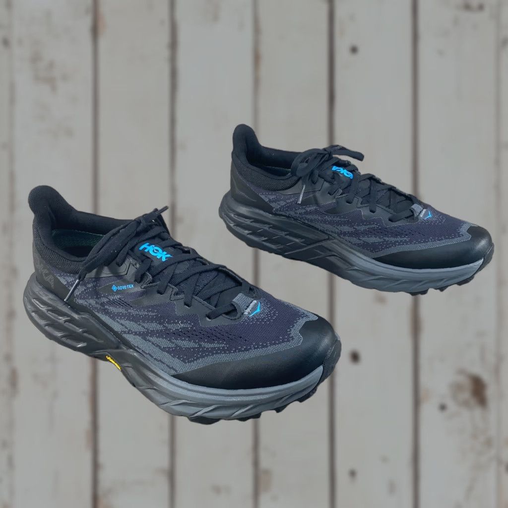 Vintage HOKA One Mens Speedgoat 5 GTX Spike Gore Tex Black Vibram 1133550 NEW Size ONE SIZE - 1 Thumbnail