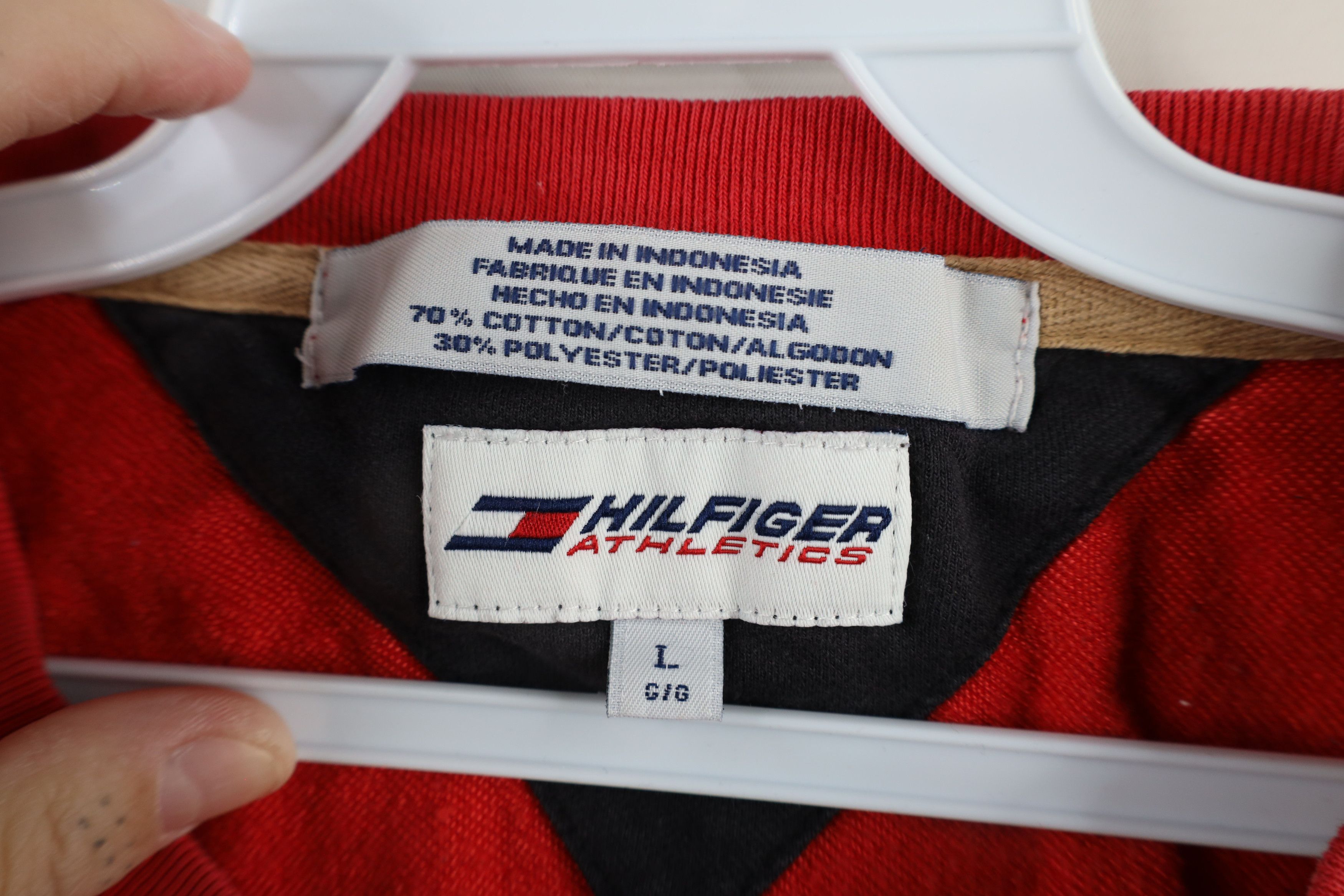 Tommy Hilfiger × Vintage Vintage 90s Tommy Hilfiger Athletics Long Sleeve T-Shirt Size US L / EU 52-54 / 3 - 12 Thumbnail
