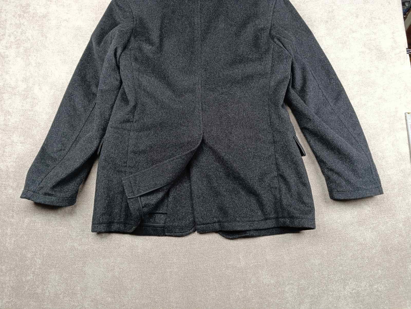 Prada PRADA MENS WOOL COAT LEATHER COLAR Size US L / EU 52-54 / 3 - 10 Thumbnail