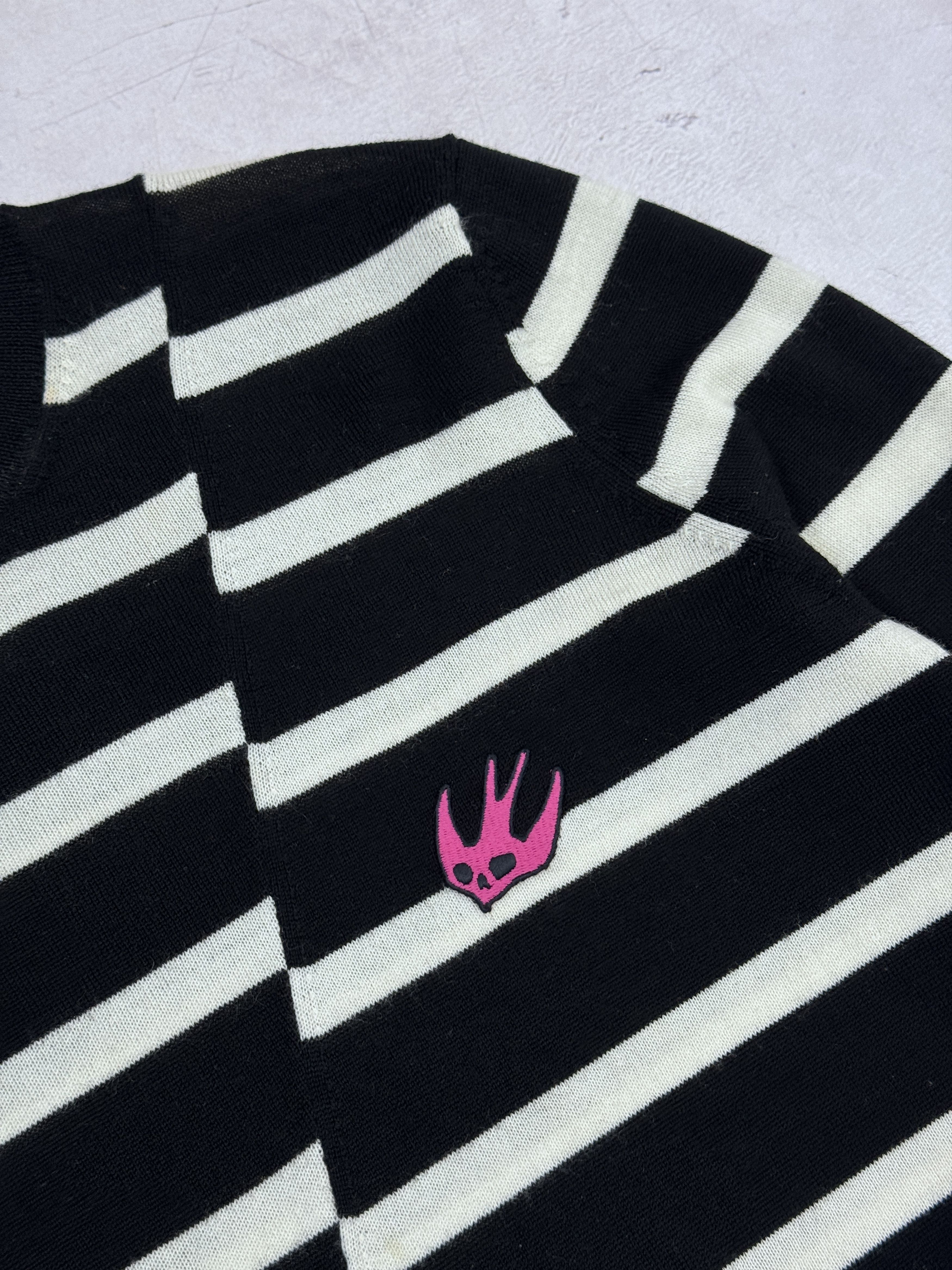 Alexander McQueen × MCQ McQ Alexander McQueen Striped Sweater Embroidered Swallow Size XXS / US 00 / IT 34 - 12 Thumbnail
