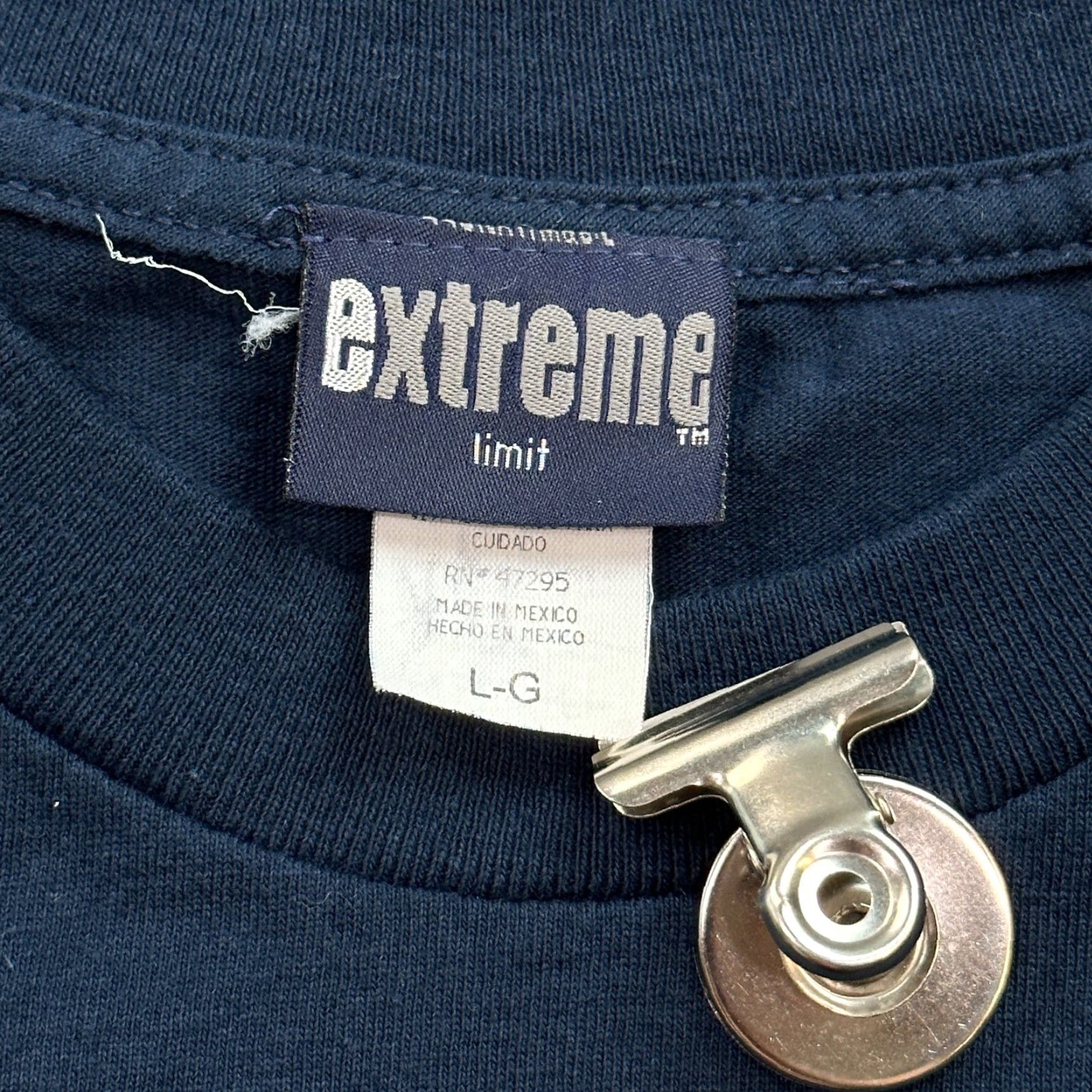 Vintage VINTAGE Extreme Limit Shirt Mens Large Blue Dragon Dagger Grunge Skate Y2K Demon Size US L / EU 52-54 / 3 - 6 Thumbnail
