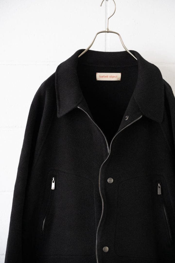 BARBELL OBJECT Full Zip R/W Off Coat Black 2