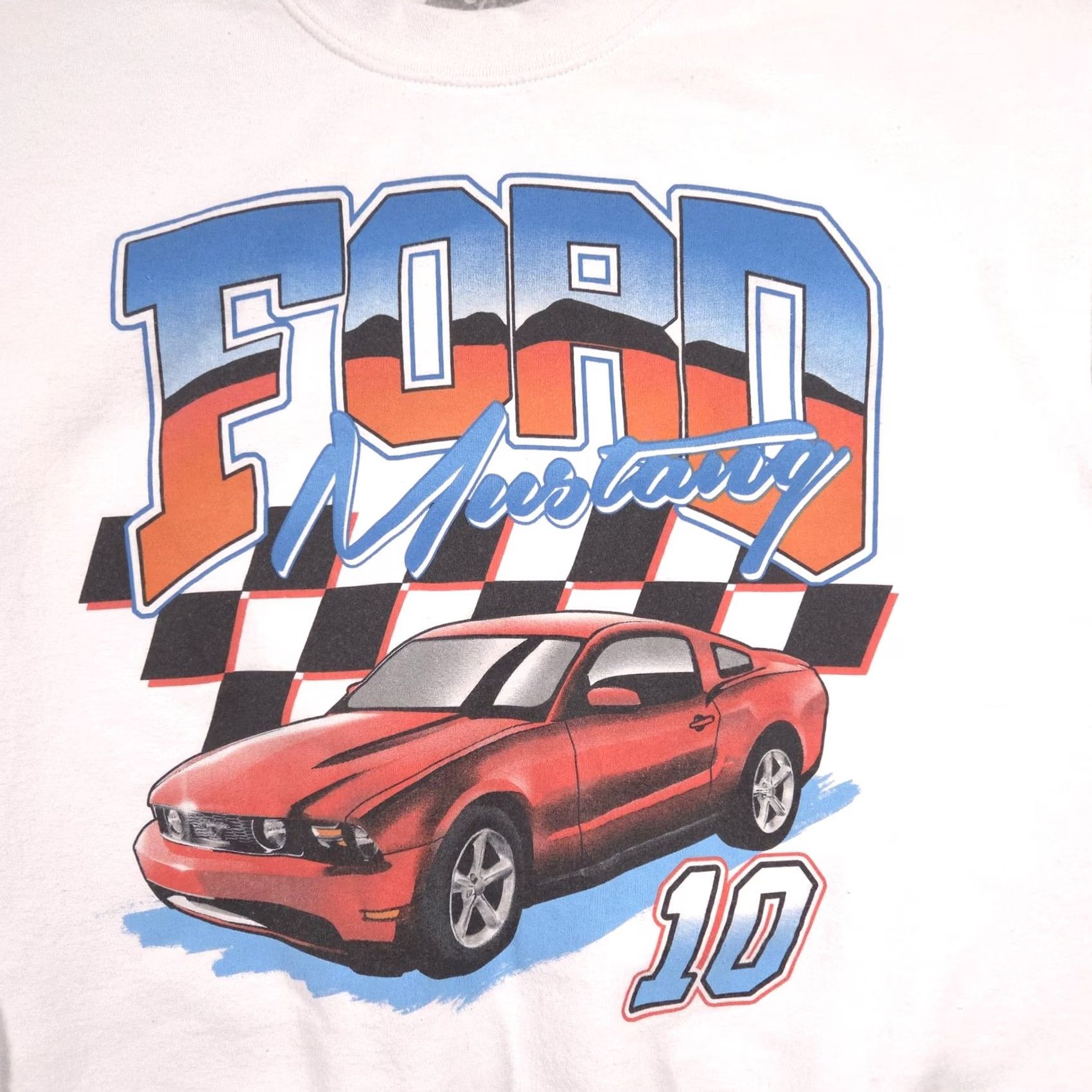 Ford Ford Mustang Sweatshirt Adult S White Graphic Pullover Fleece Racing Car Size S / US 4 / IT 40 - 4 Thumbnail